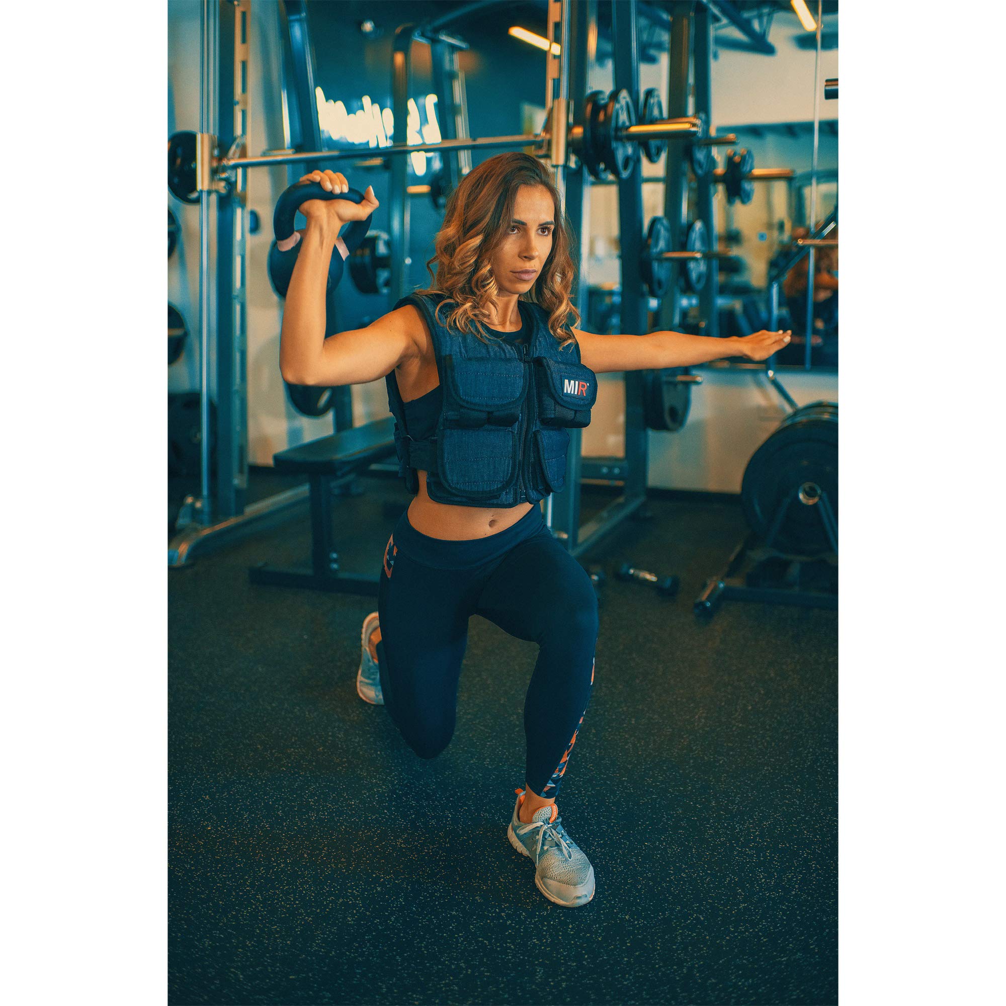 miR Air Flow Weighted Vest with Zipper - Adjustable 20lbs to 60lbs, Solid Iron Weights, Machine Washable - Workout Vest for Men & Women - Perfect for CrossFit, Running, Strength Training & Home Gym Exercises