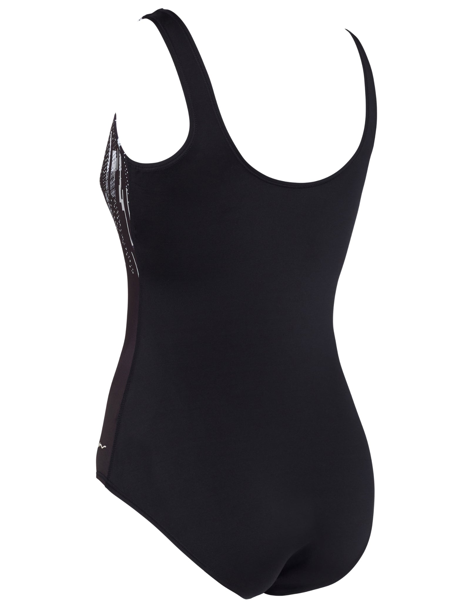 Shimmer Scoopback One Piece Swimsuit for Women - Sexy High Cut Bathing Suit in Black & White | Perfect for Beach, Pool, and Summer Vacations