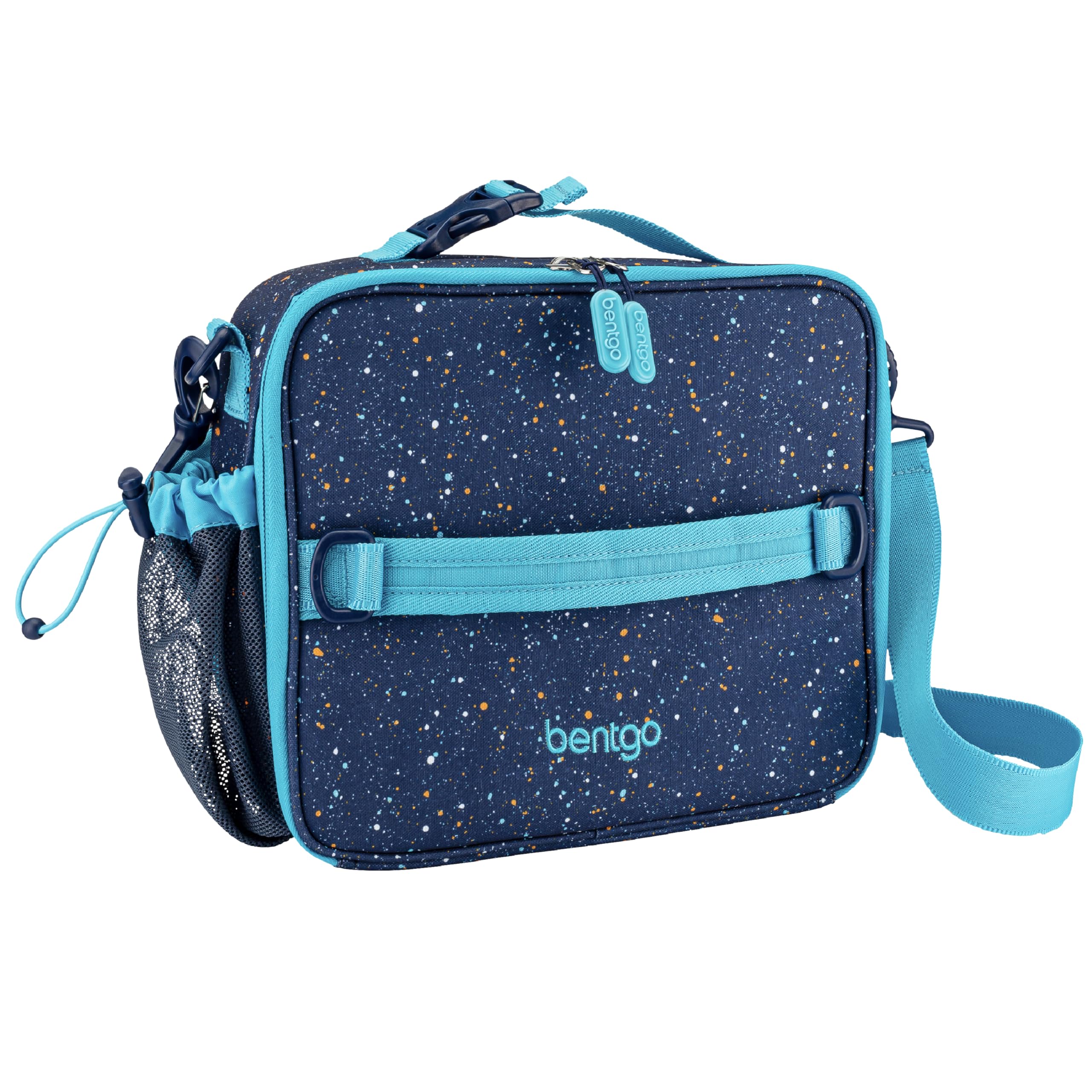 Bentgo Kids Insulated Lunch Bag for School - Confetti Design, Abyss Blue, Waterproof & Easy to Clean | Holds Lunch Box, Water Bottle & Snacks | Perfect for Preschool, Daycare & Outdoor Activities (Confetti Edition)