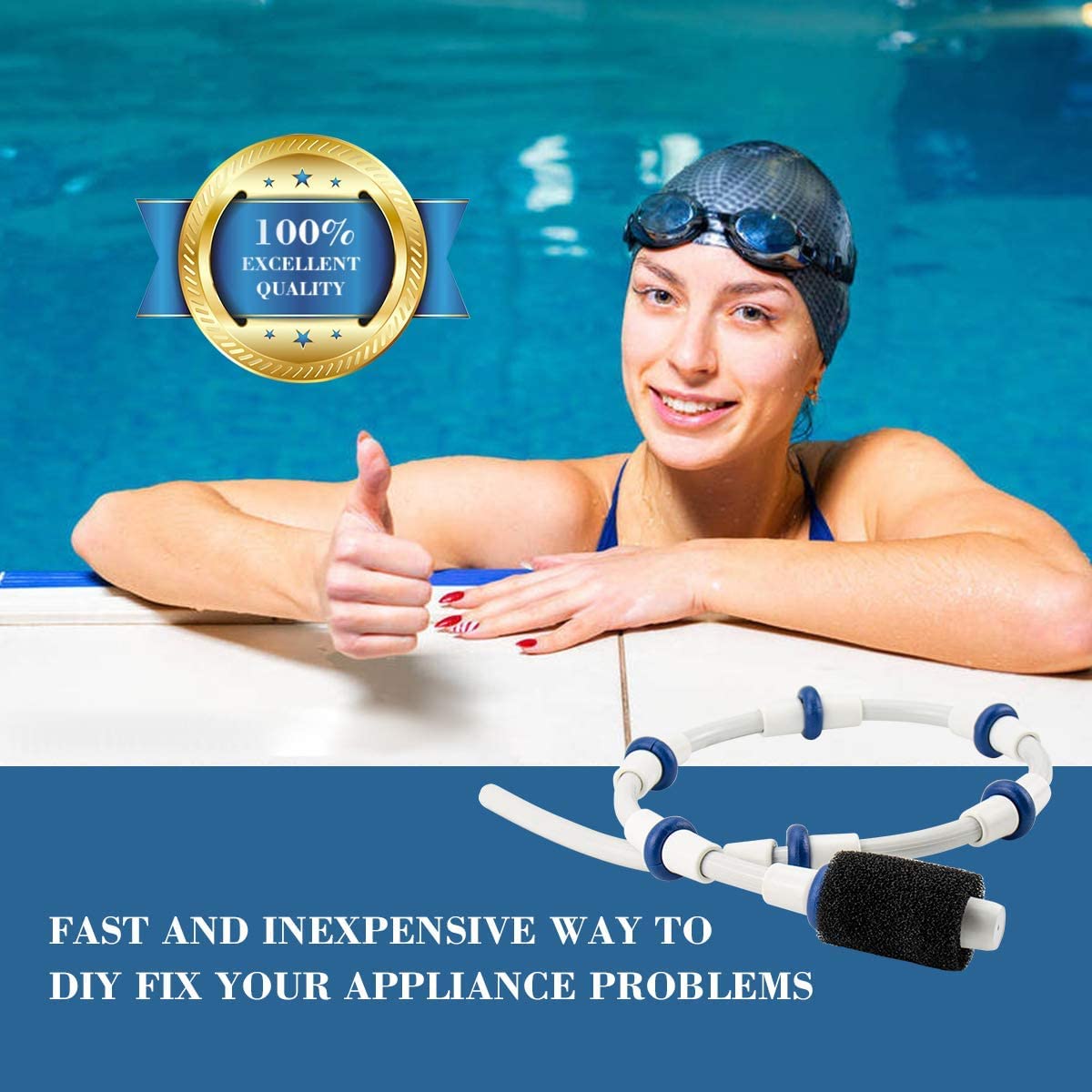 Funmit Automatic Pool Cleaner Sweep Hose Replacement for Zodiac Polaris 280 380 480 180 - B5 B-5 2 Pack - Ideal for In-Ground & Above Ground Pools