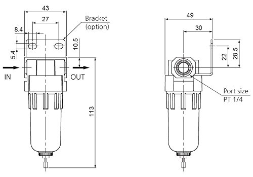 PneumaticPlus SAF200-N02B 1/4