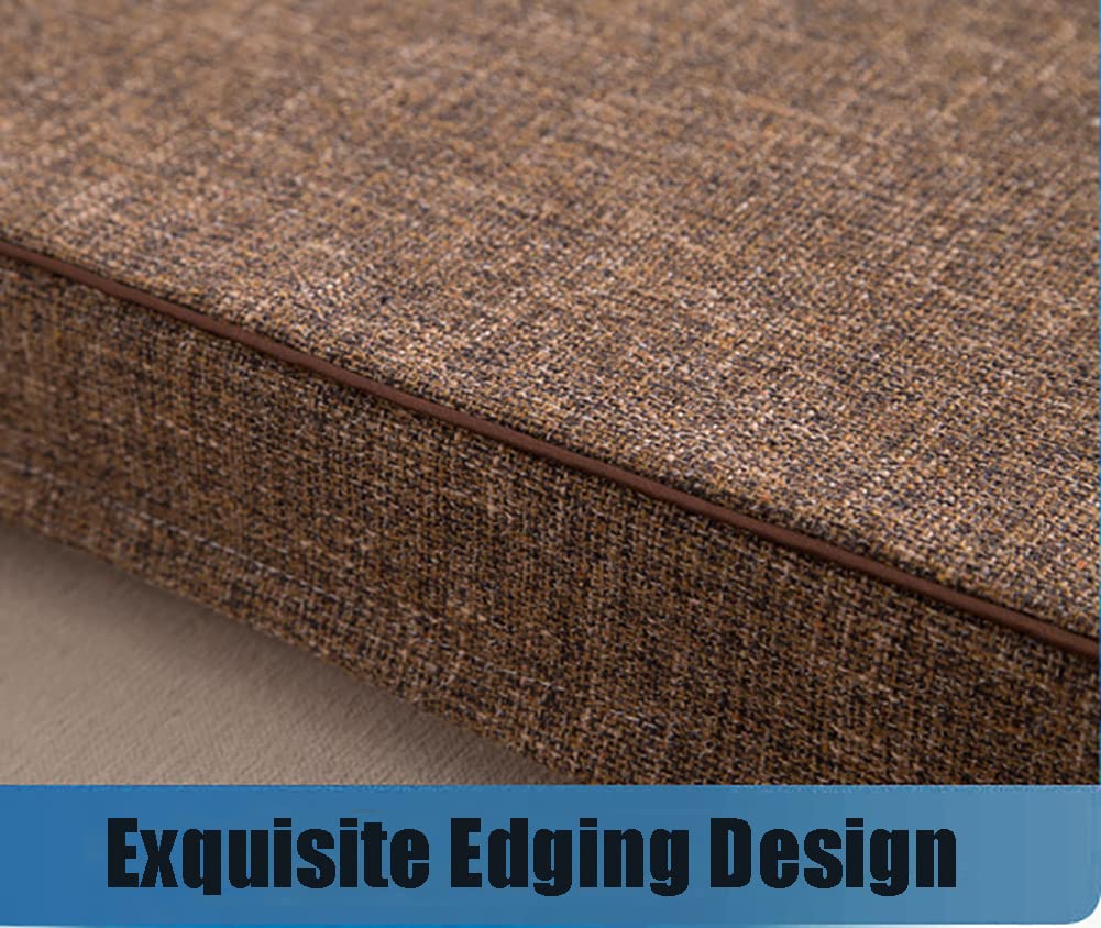 LINGXIYA High Density Foam Seat Cushion with Zippered Removable Cover - 5/8 Inch Thick Ergonomic Chair Pad for Office, Dining, Stool - Easy to Clean & Machine Washable - Perfect for Home Office, Conference Room, Restaurant & Gaming Chair Comfort