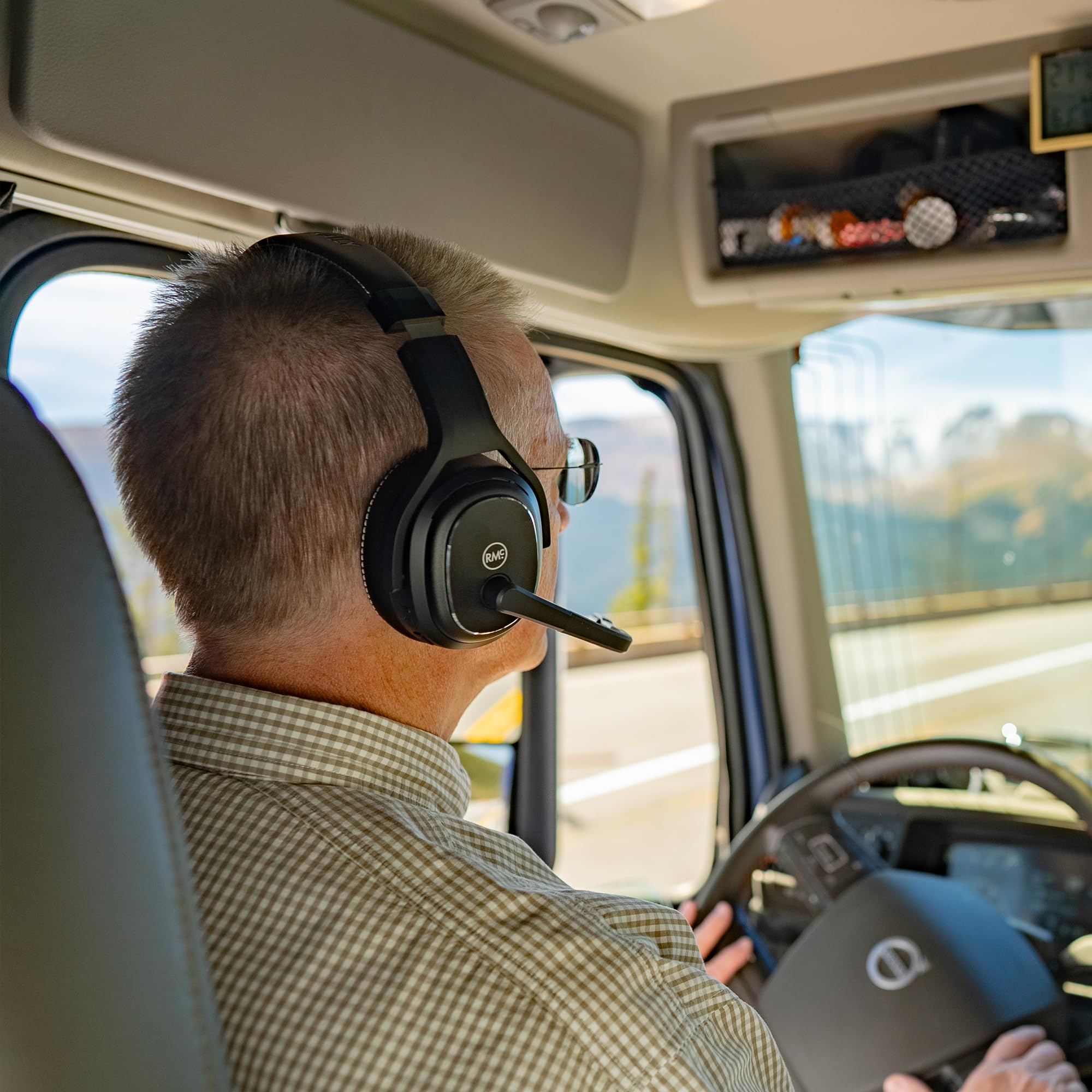 Rand McNally ClearDryve 220 Premium 2-in-1 Wireless Headset with Noise Cancellation - Long Battery Life, All-Day Comfort for Truck Drivers & Call Centers - Ideal for Hands-Free Calls, Online Meetings & Road Trips