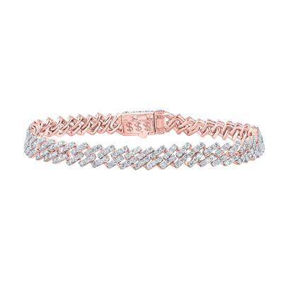 10K Gold Men's Bracelet - 8.25 CTW Diamond Tennis Bracelet for Men (8.5 Inches) - Perfect for Gifts, Weddings & Special Occasions