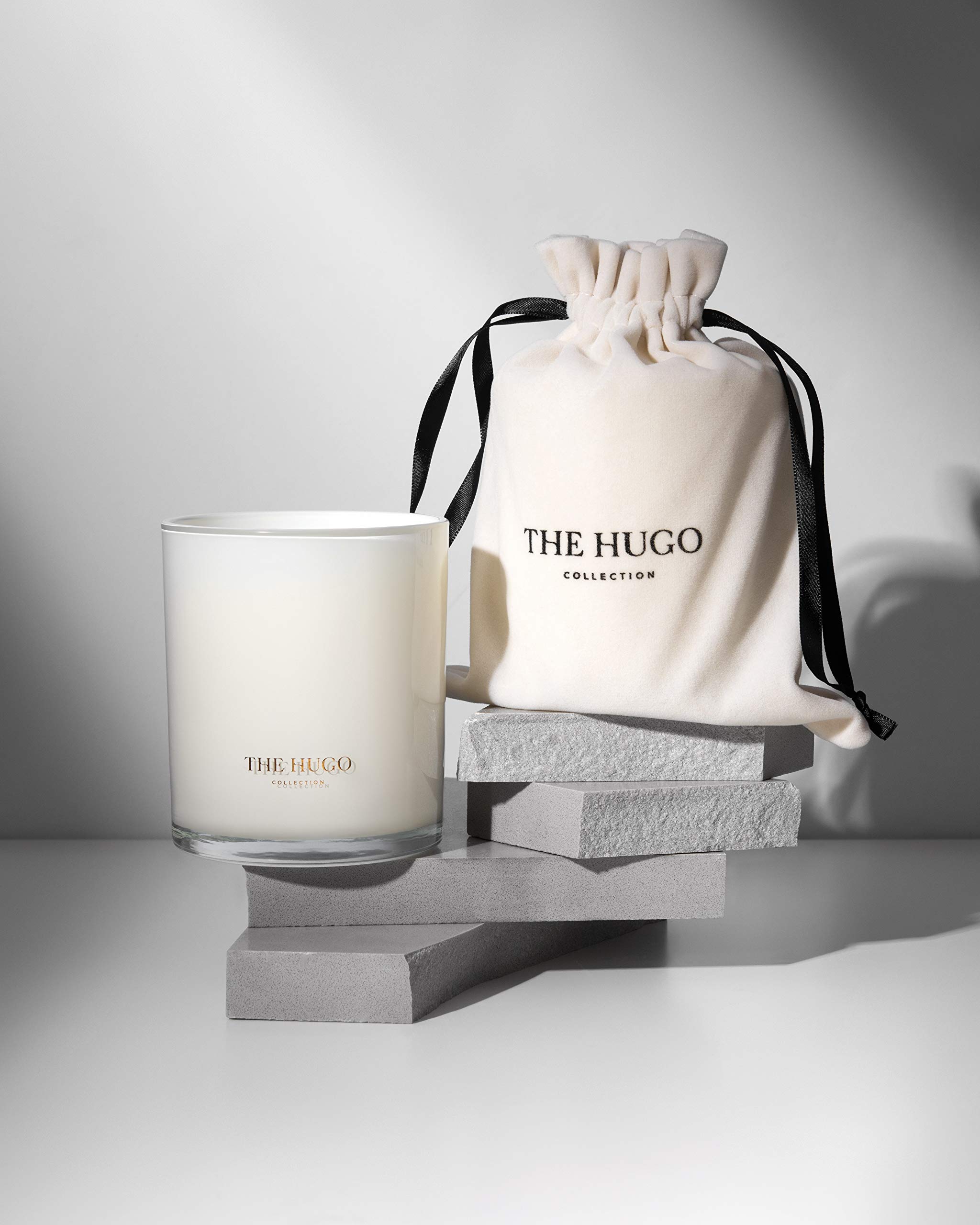 Luxury Soy Wax Scented Candles - Rose & Dark Amber - 50H Burn for Home Relaxation
