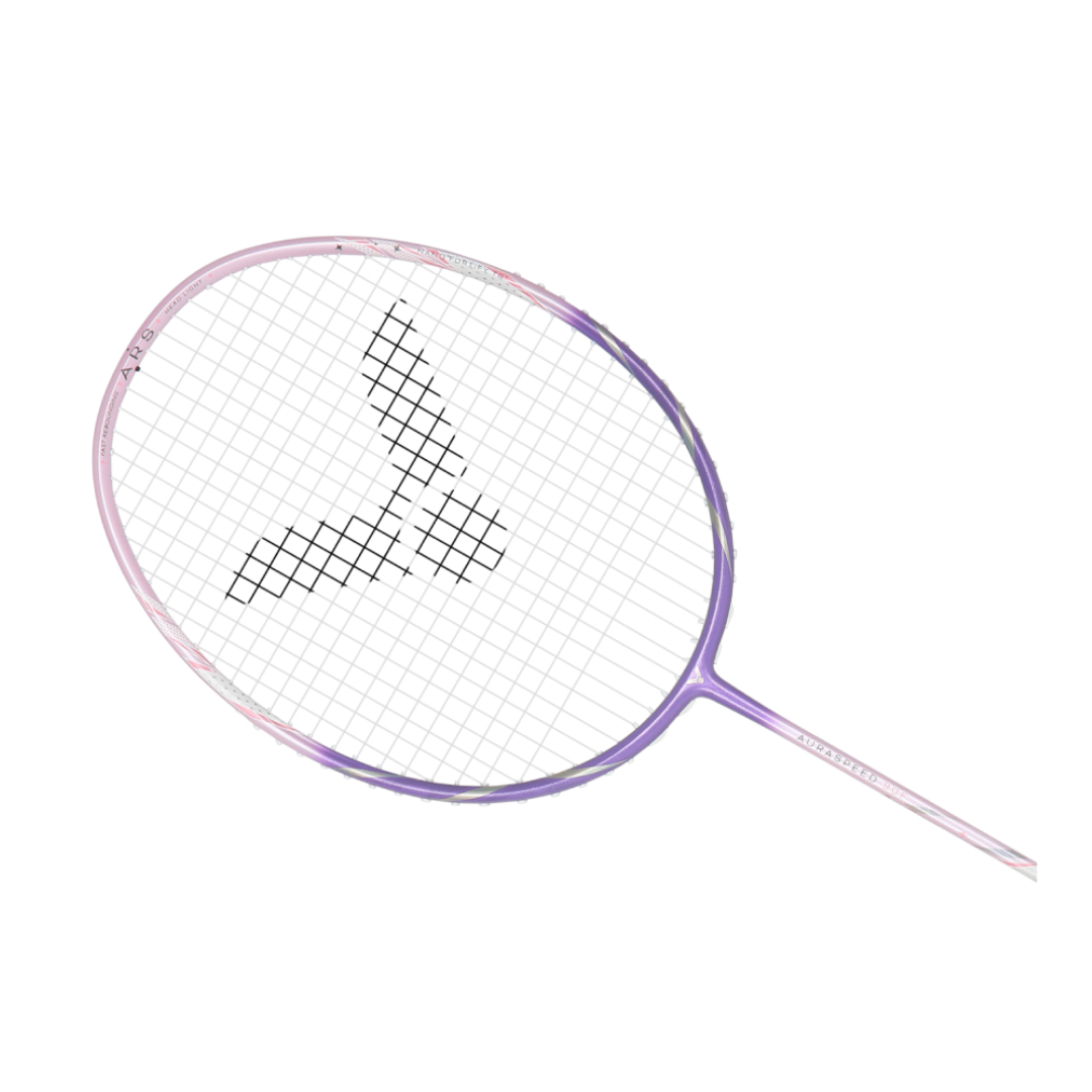 Victor Auraspeed 90F Unstrung Badminton Racket - Medium Purple | Lightweight Carbon Fiber Badminton Racquet for Advanced Players | Perfect for Tournaments & Training Sessions