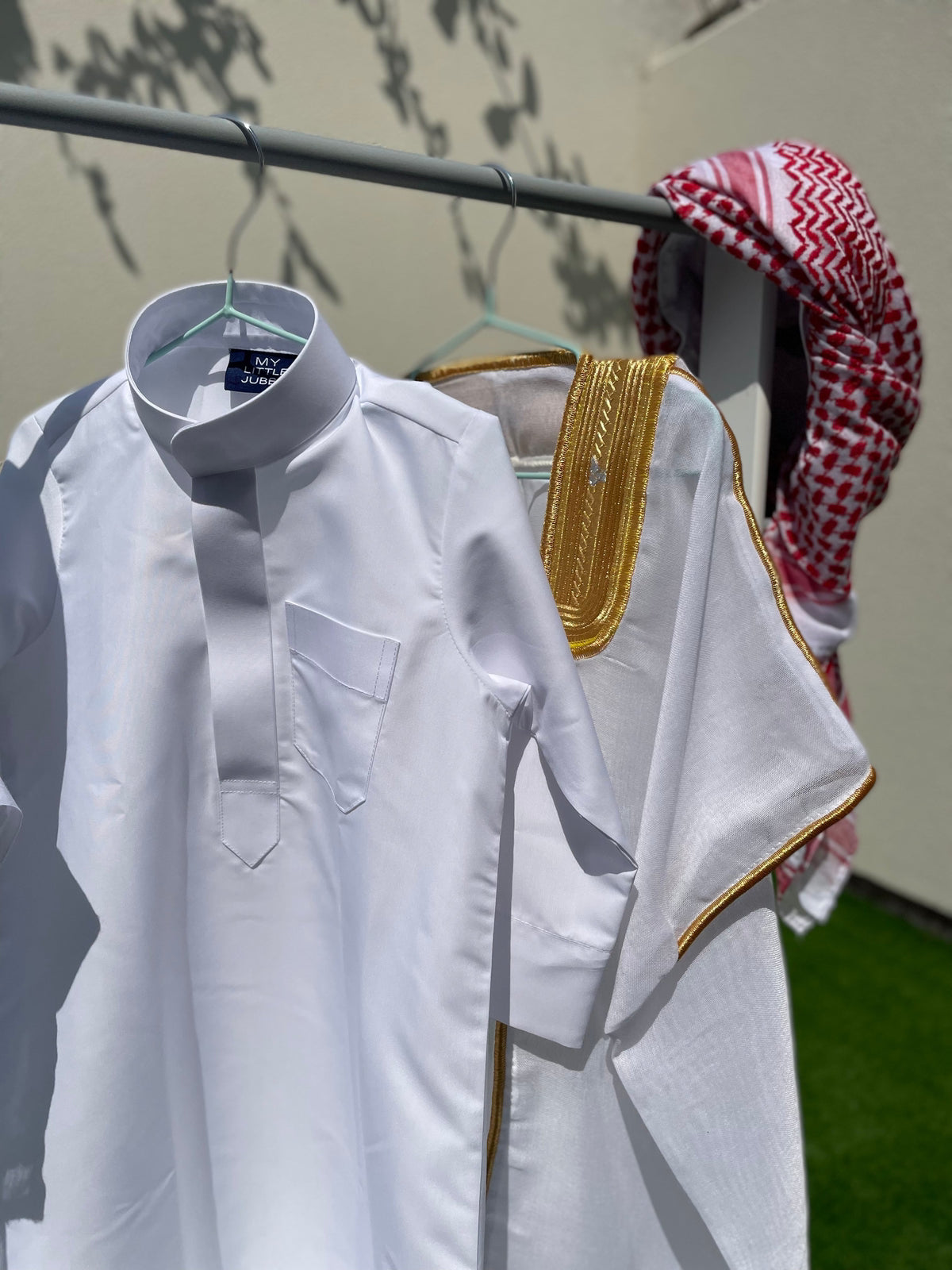 Premium Baby Boy Thobe Gift Set - White Bisht for 0-12 Months | 4-Piece Outfit for Special Occasions & Celebrations