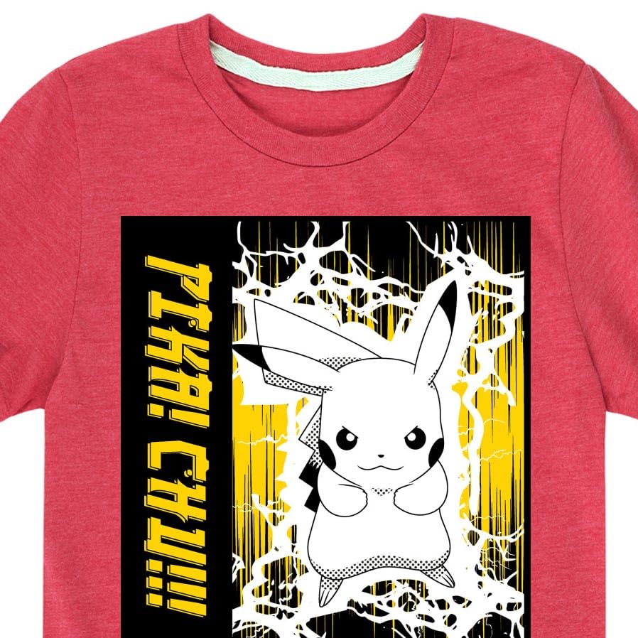 HYBRID APPAREL Pokémon Anime Lightning Scene Youth Short Sleeve Graphic T-Shirt | Cool Anime Tee for Casual Wear, Gaming & Cosplay