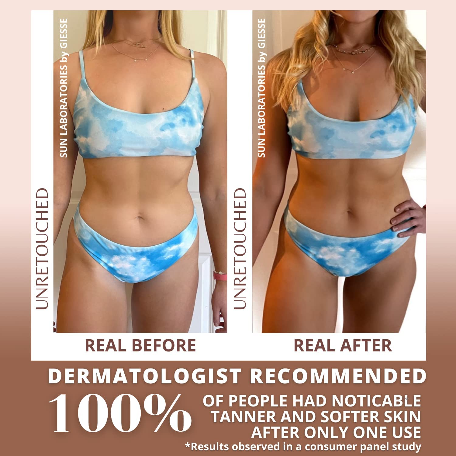 Sun Laboratories Dark Sunsation Self Tanner Lotion with Mitt – Organic Instant Sunless Tanning Lotion for Deep Natural Glow | At-Home Tanning, Pre-Vacation Prep, Year-Round Bronze Look