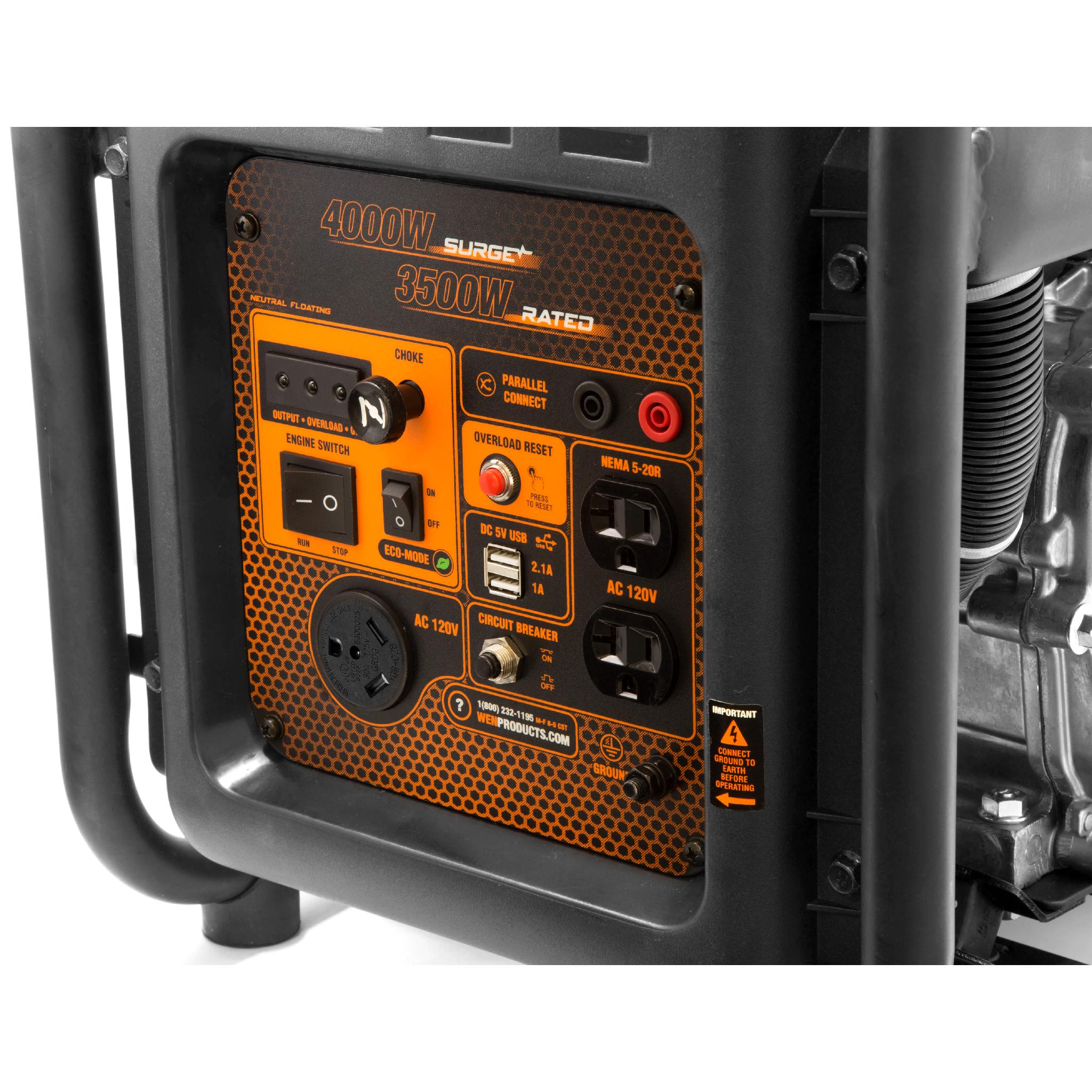 WEN GN400i 4000W Open Frame Inverter Generator - RV Ready, CARB Compliant & Ultra Quiet | Perfect for Camping, Tailgating & Emergency Power Backup