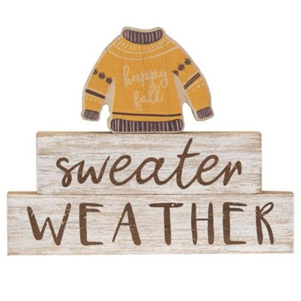 3-Pack Cozy Sweater Weather Stackers - Perfect for Fall & Winter Layering, Home Decor, and Gift Giving