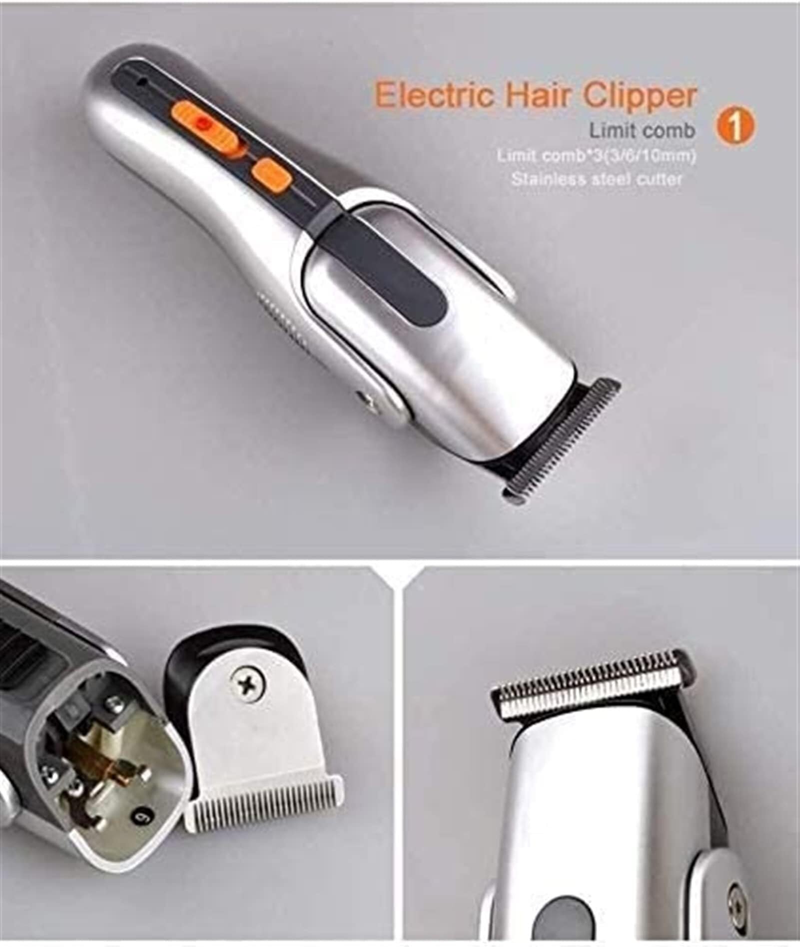 Professional 5-in-1 Men's Grooming Kit - Rechargeable Beard Trimmer, Hair Clippers, Mustache & Body Trimmer - Waterproof Nose & Ear Hair Trimmer for Men - Perfect Gift for Father, Husband, Boyfriend - Home & Travel Grooming Essential