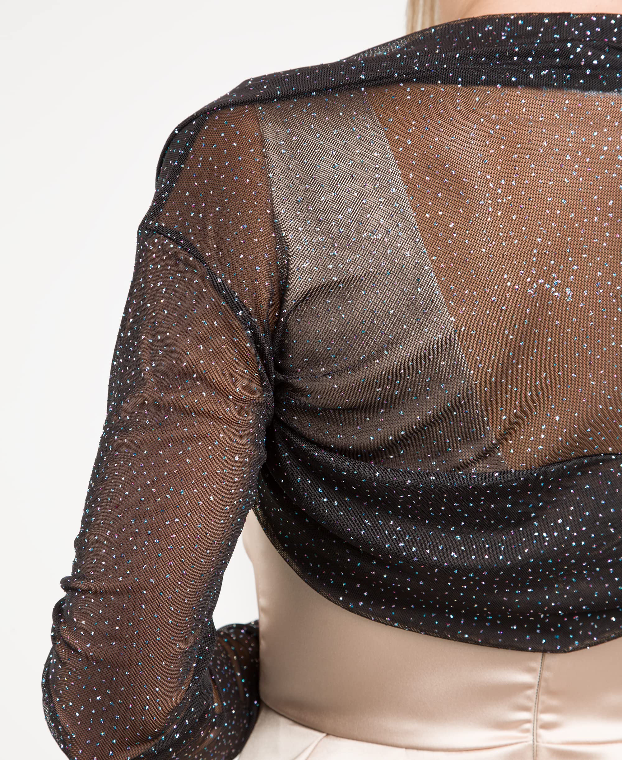 KRISP Women's Mesh Evening Shrug Bolero Cardigan - Short Cropped Top for Party, Prom, Wedding & Formal Events - Elegant Cover-Up for Dresses