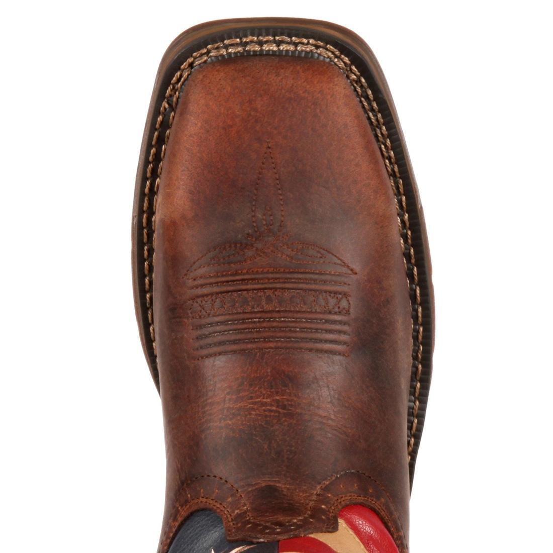 Rebel Steel Toe Work Boots - American Flag Western Cowboy Boots for Men - Durable Safety Toe for Construction, Ranch & Outdoor Work