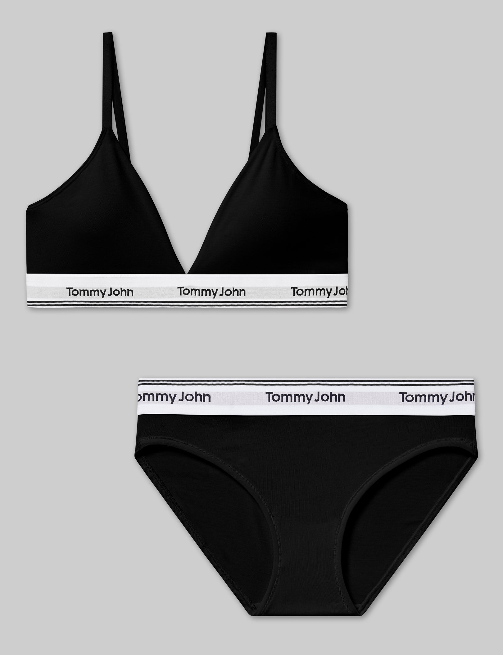 Signature Cotton Triangle Bralette & Bikini Set - Comfortable Seamless Underwear & Swimwear for Women - Perfect for Yoga, Beach Vacation and Summer Outfits
