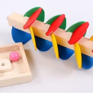 Zerodis Wooden Marble Ball Puzzle Toy - Petal Slide Trackball Game, Educational Brain Teaser for Kids, Fun STEM Learning Gift for Boys & Girls - Perfect for Home, Classroom, and Travel Play