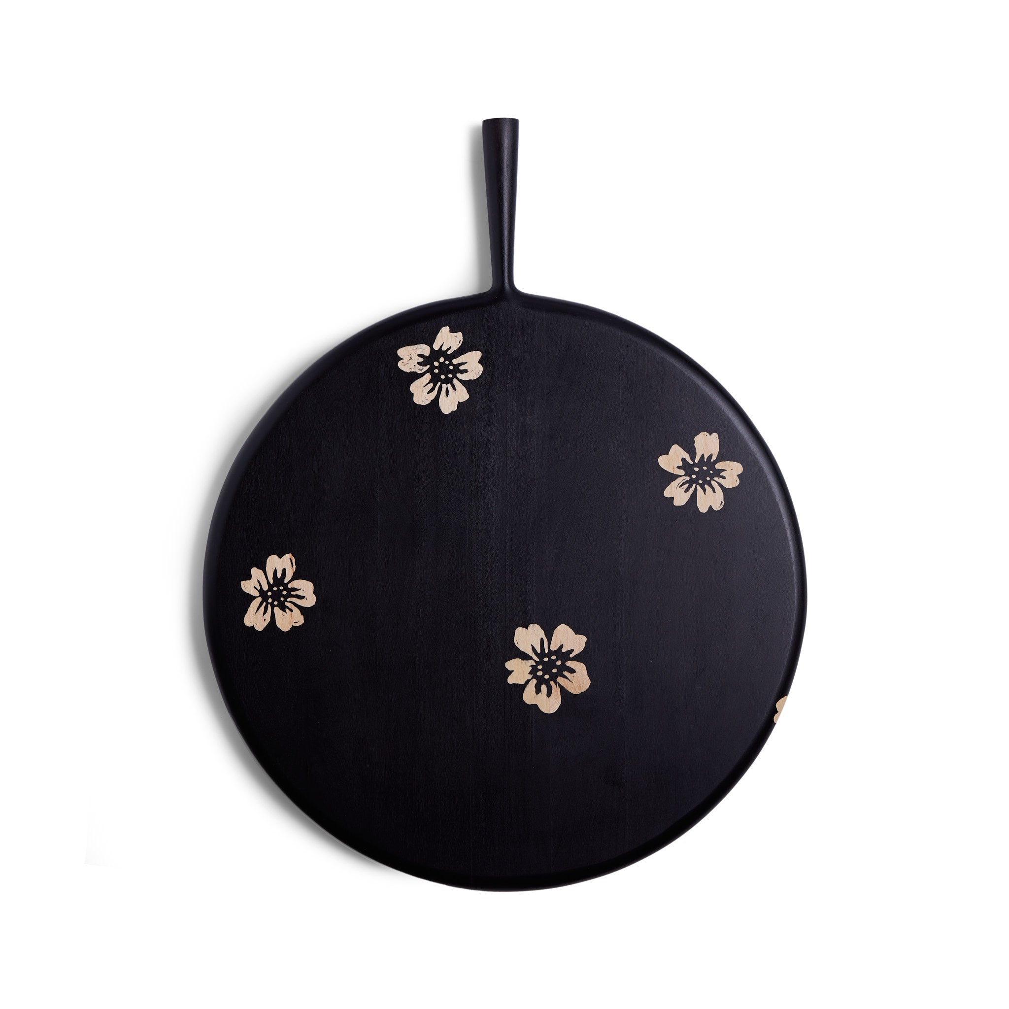 16-Inch Round Floral Cutting Board - Durable Wooden Chopping Board for Fruits, Vegetables & Cheese - Perfect for Kitchen, Dining & Entertaining