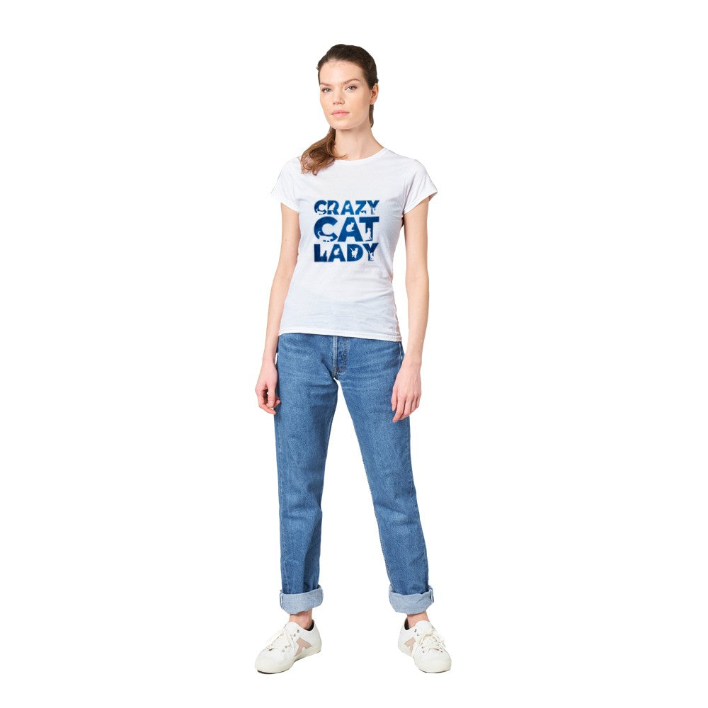 Funny Crazy Cat Lady T-Shirt - Cute Cat Lover Graphic Tee for Women - Perfect Gift for Cat Enthusiasts - Great for Casual Wear, Cat Parties & Everyday Outfits