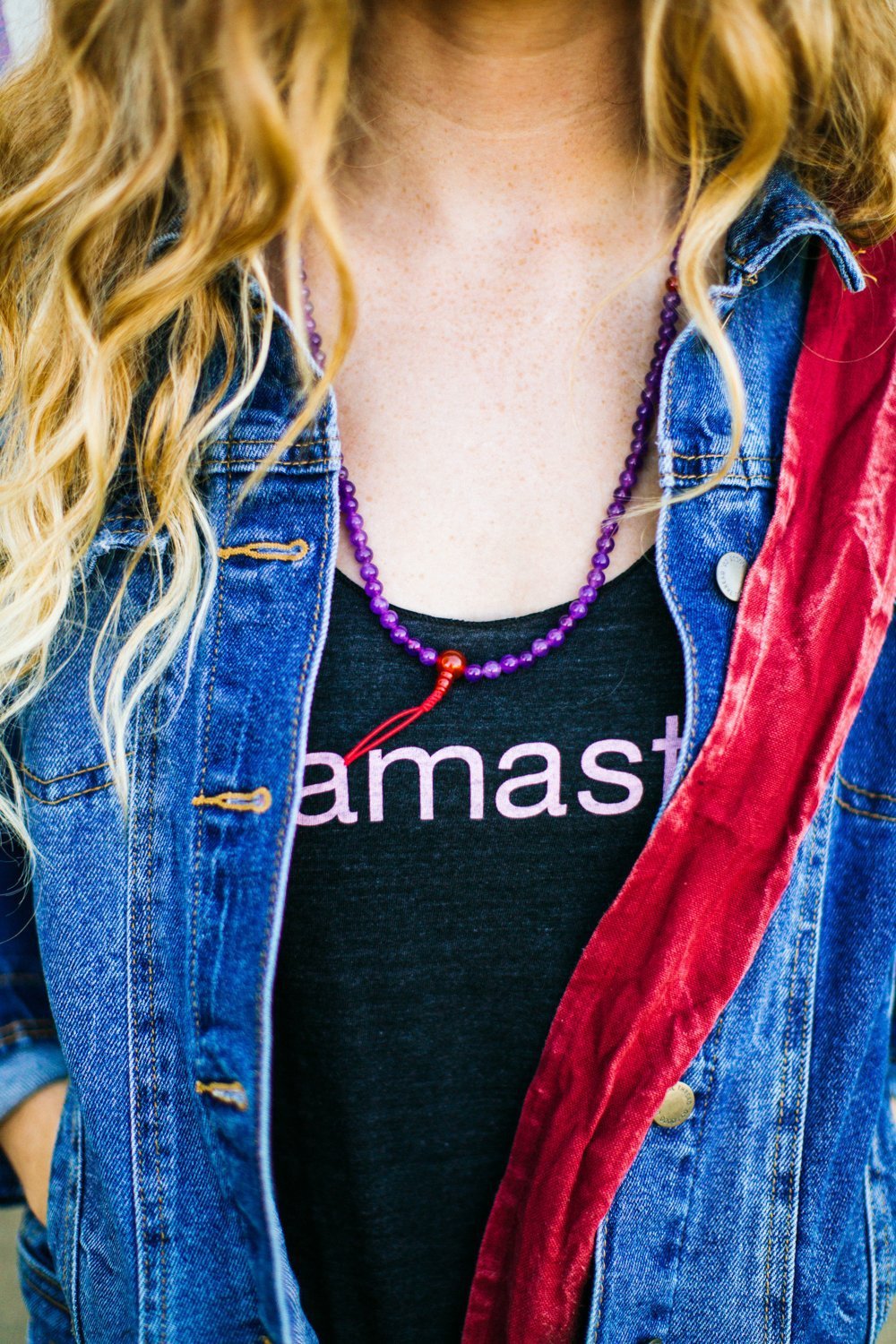 108 Beads Amethyst and Carnelian Mala Prayer Necklace - Meditation, Yoga & Spiritual Healing Jewelry for Stress Relief & Positive Energy