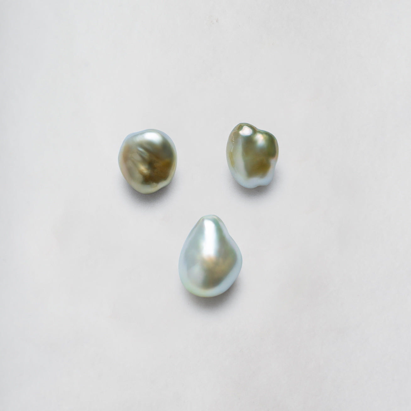 18K Gold Diamond Tahitian Keshi Pearl Drop Earrings for Women - Luxury Wedding, Anniversary & Evening Party Jewelry Gift (KE00117)
