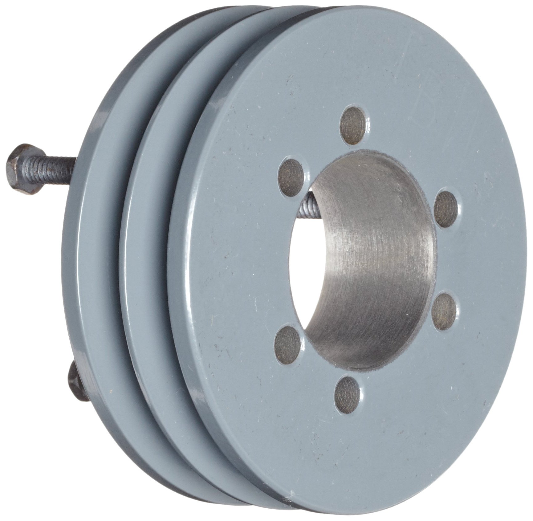 3V1902 Narrow V-Belt Sheave - 3V Belt Section, 2 Grooves, Cast Iron Pulley (19.00