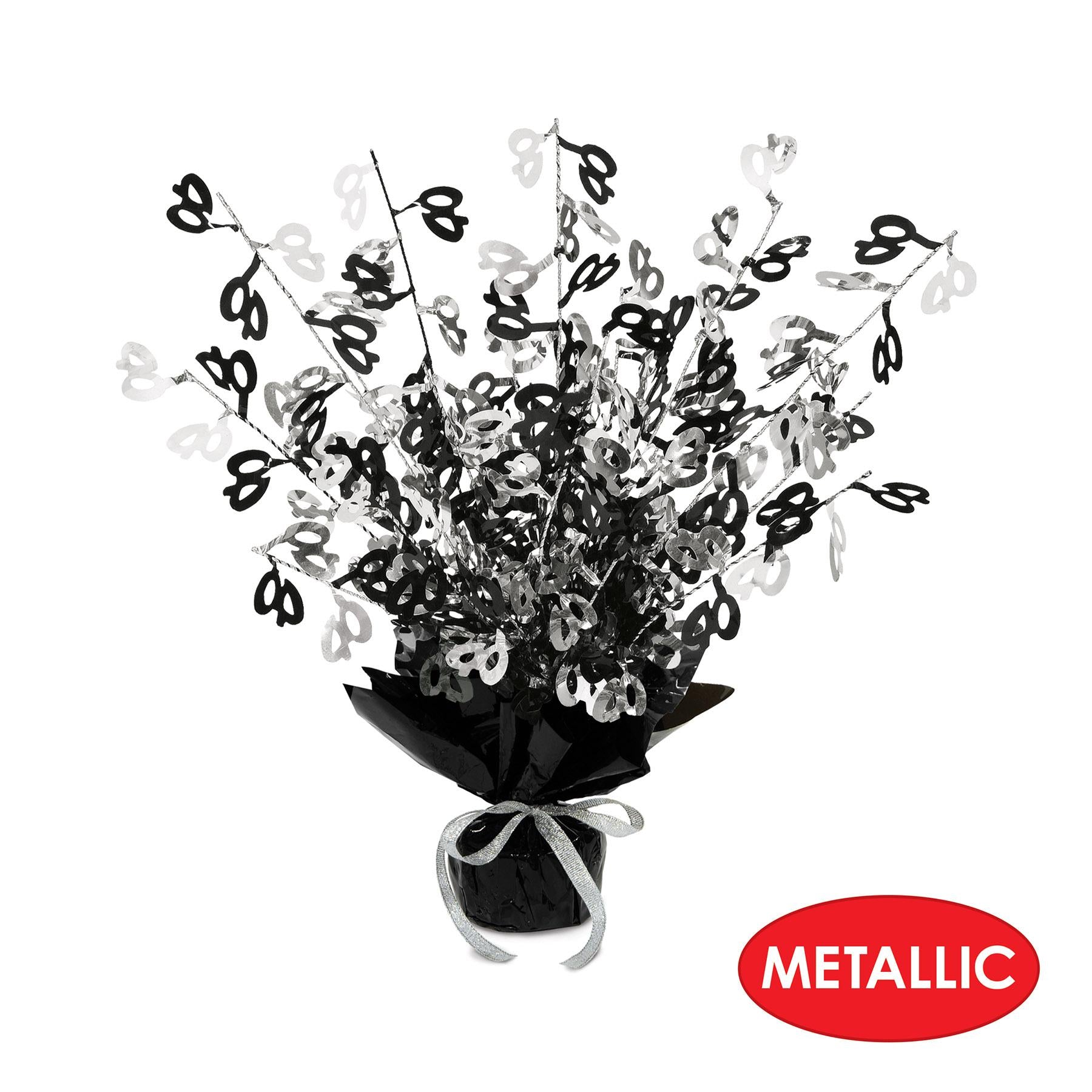 12 Pack Beistle 40th Birthday Party Centerpieces - Black Decorations for Anniversary Celebrations, Table Centerpieces, and Milestone Party Decor