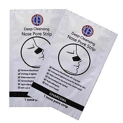 Charcoal Deep Cleansing Nose Pore Strips for Blackhead Removal - 2 Pack | Oil Control & Pore Minimizing | Perfect for Spa Day & Skincare Routine