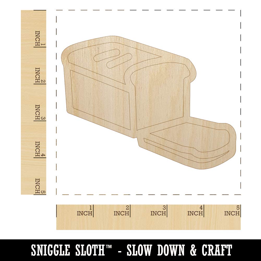 Unfinished Wood Bread Slice Cutout - 1/8 Inch Thick, 4.7 Inch DIY Craft Supply for Home Decor, Scrapbooking & Woodworking Projects - Perfect for Rustic Wedding Centerpieces, Kids Crafts and Wall Art