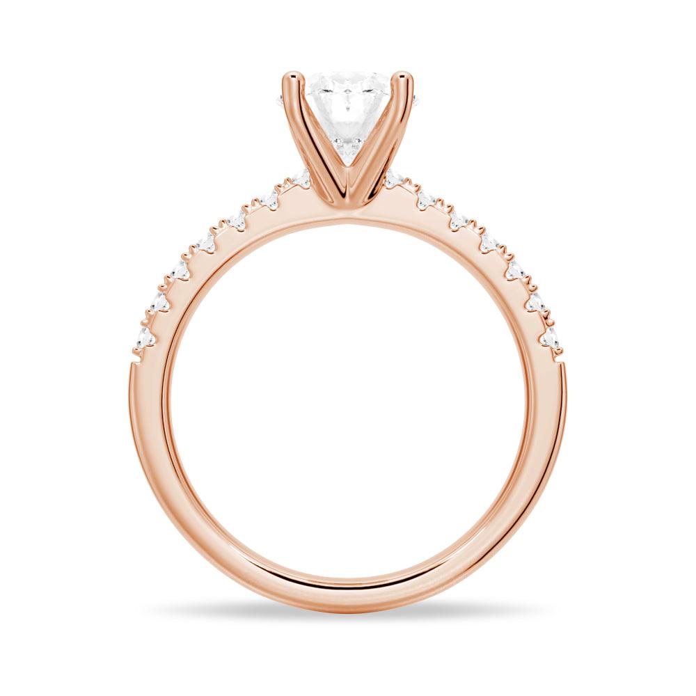 Petite Micropavé Oval Moissanite Engagement Ring - Dainty Wedding Band for Women, Promise Ring, Anniversary Gift - Perfect for Proposals, Bridal Jewelry & Special Occasions