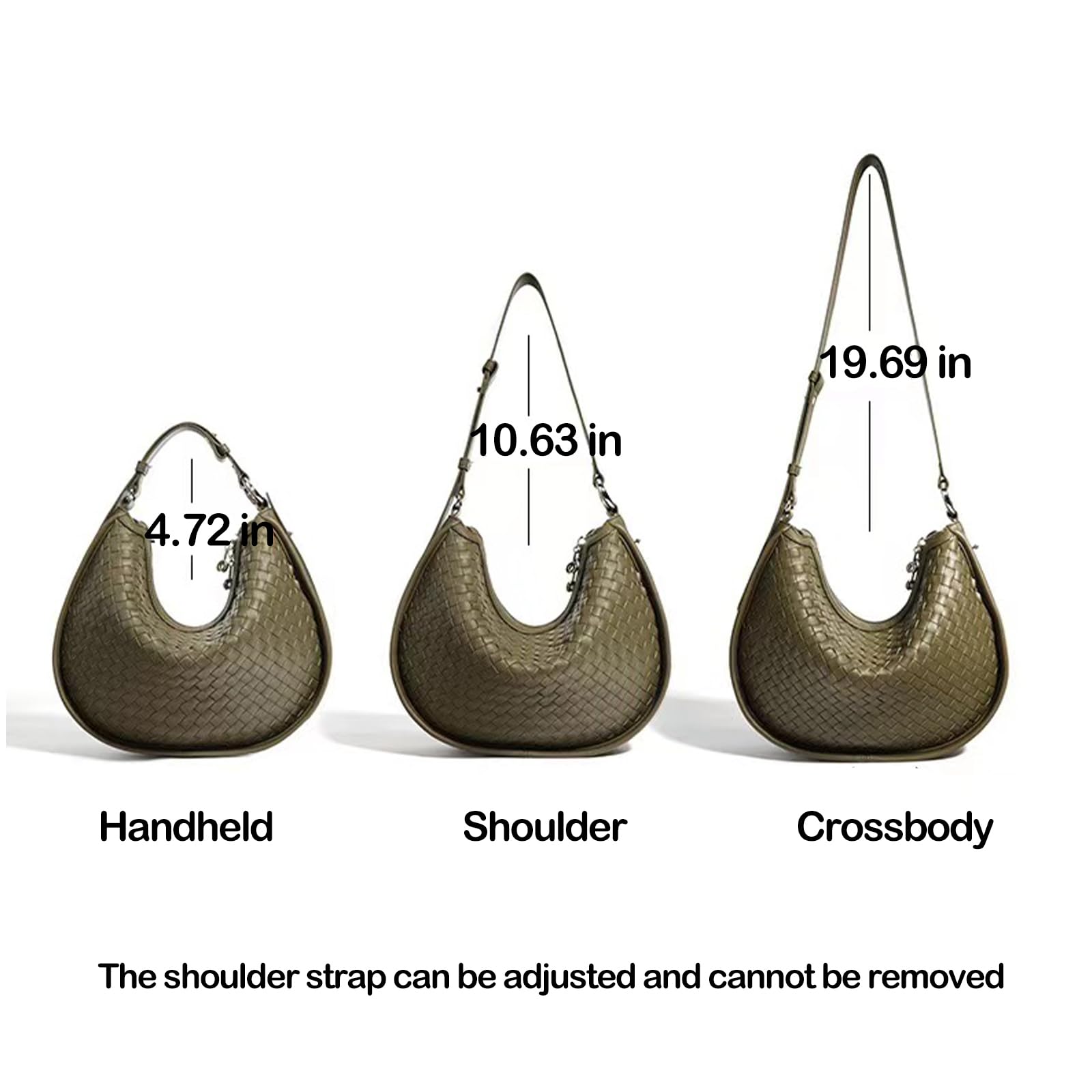 Stylish Women's Leather Crossbody Bag - Fashionable Woven Handbag & Hobo Purse for Everyday Use, Work, and Travel