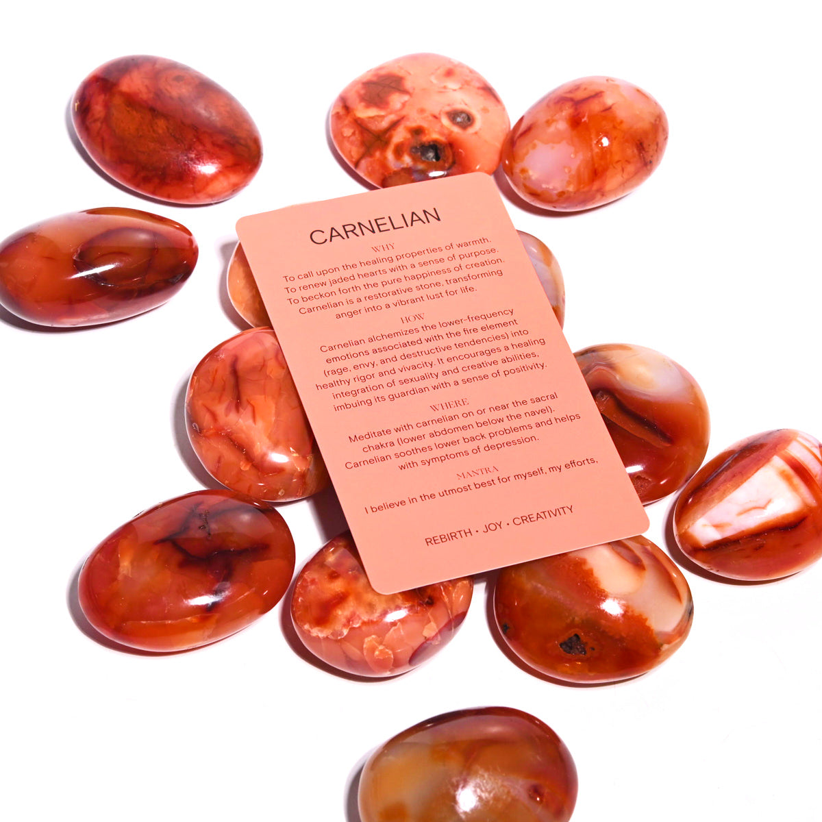 Natural Carnelian Palm Stone for Healing & Meditation - Chakra Balancing, Stress Relief & Positive Energy - Perfect for Reiki, Yoga & Spiritual Practices