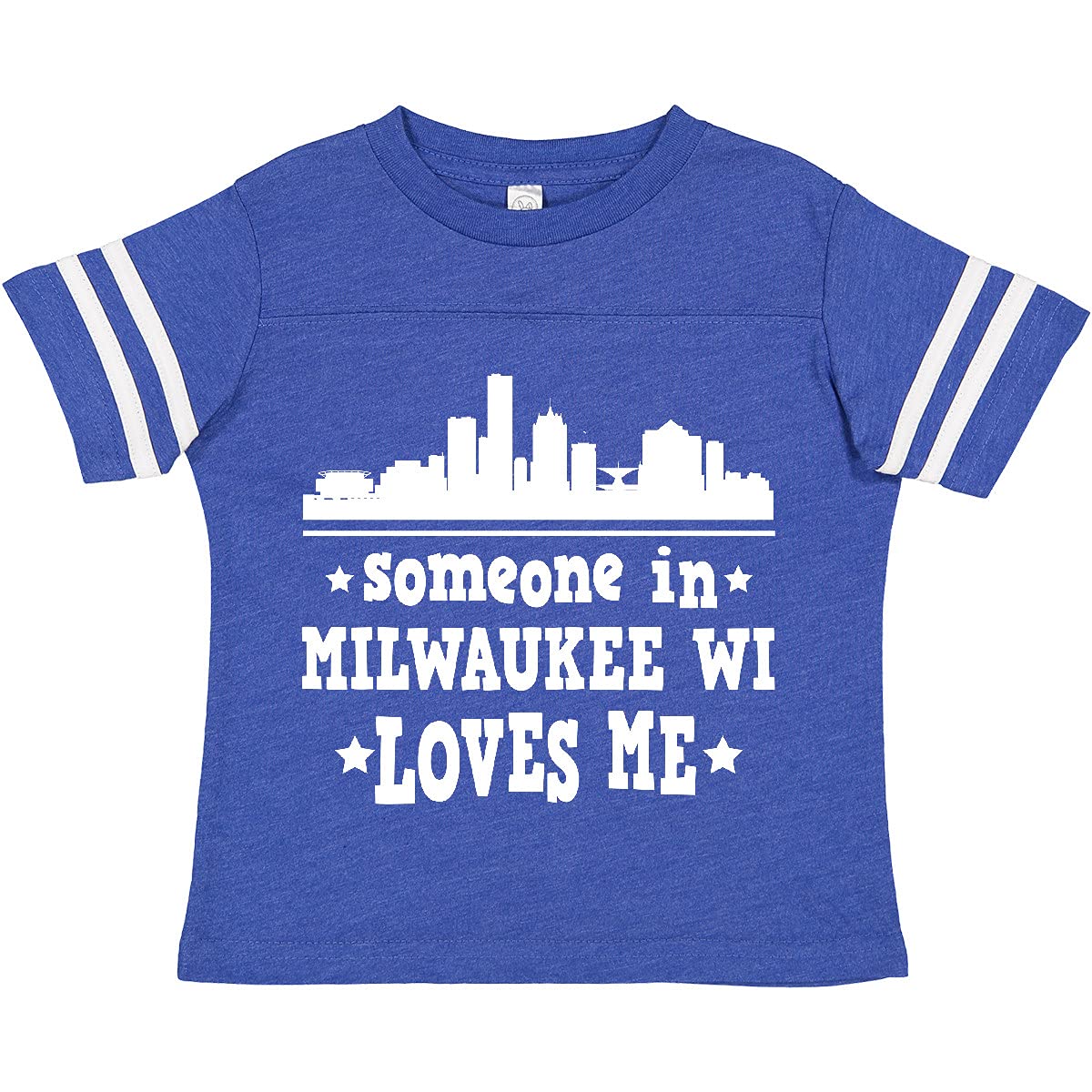Inktastic Milwaukee Wisconsin Someone Loves Me Toddler T-Shirt - Cute Graphic Tee for Baby Boys & Girls - Perfect for Family Outings, Playdates & Photo Shoots