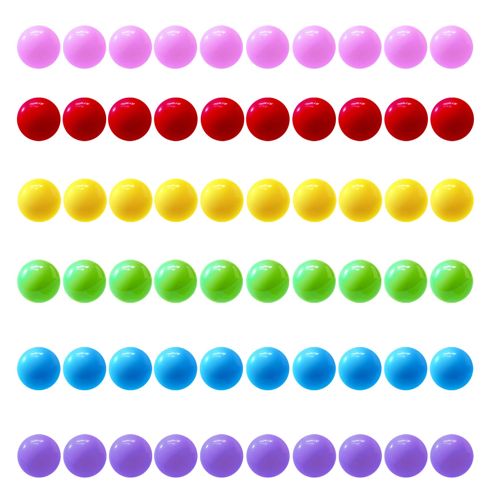 60 Pcs 14mm Chinese Checkers Marbles in 6 Vibrant Colors - Replacement Game Balls for Marble Run, Board Games & Kids Educational Toys - Perfect for Family Game Night, STEM Learning & Classic Marble Games