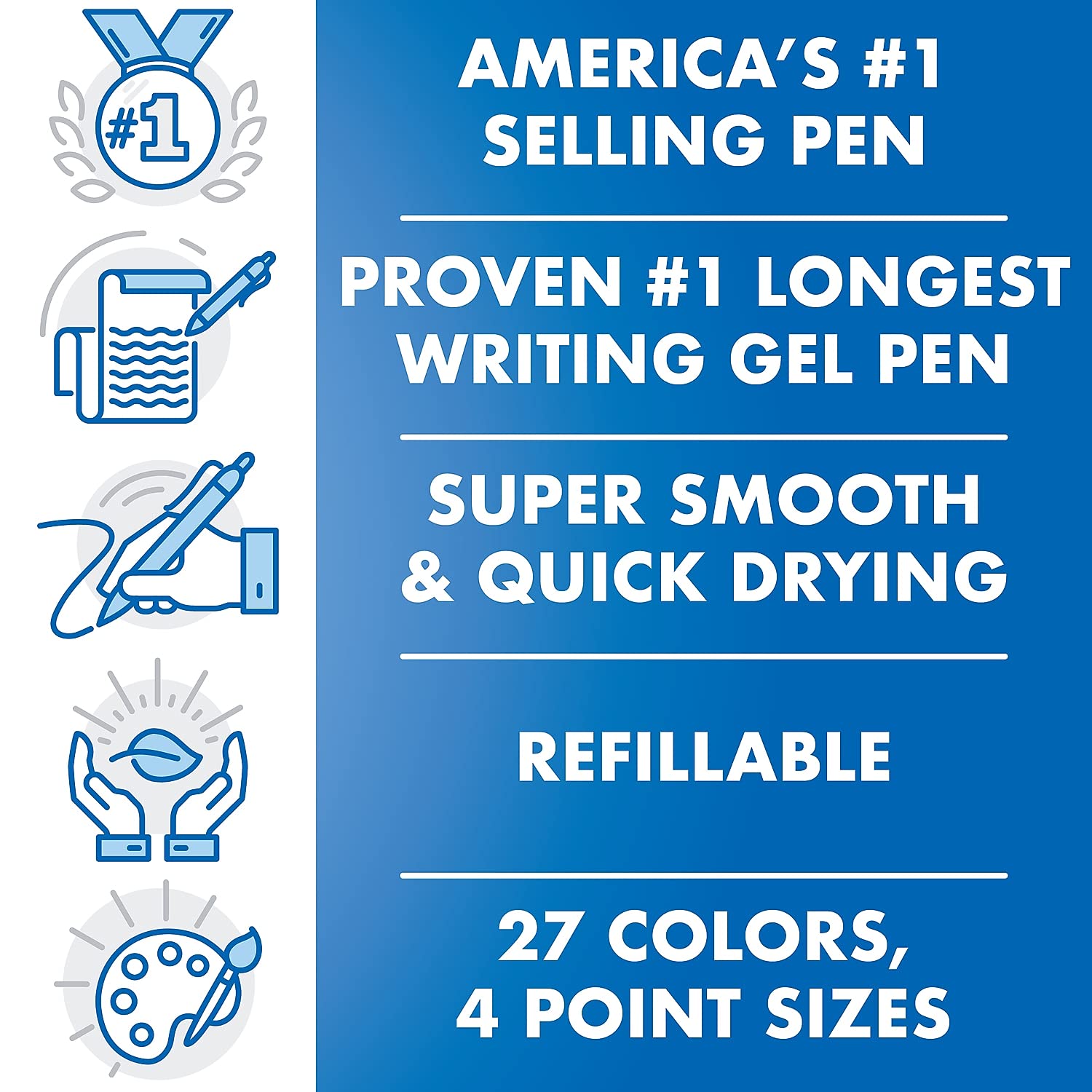 PILOT G2 Premium Gel Roller Pens - 12 Pack, 0.5mm Extra Fine Point Blue Ink - Smooth Writing for Office, School & Note Taking