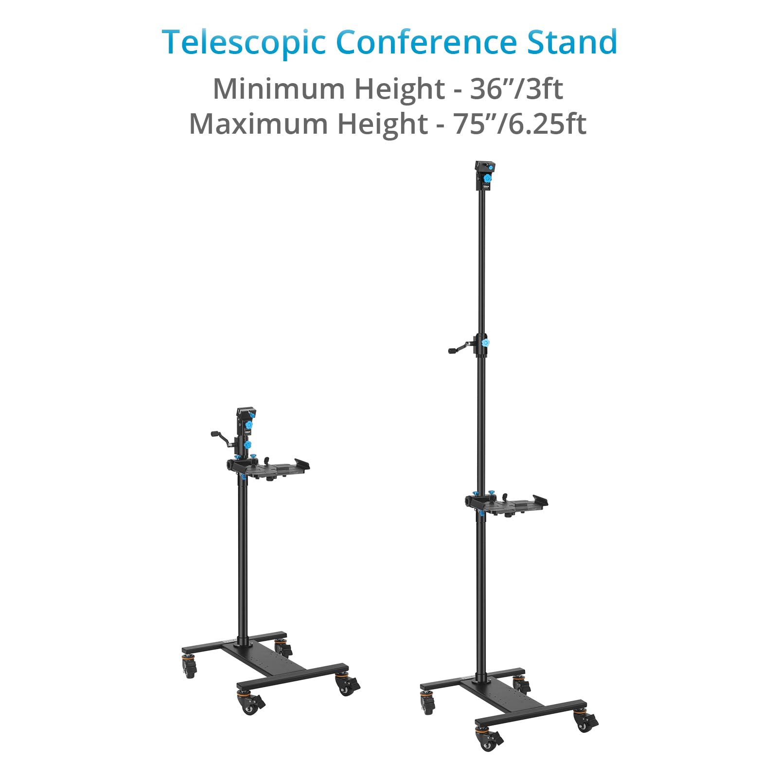 PROAIM Professional Teleprompter Kit with Telescopic Stand & 60/40 Beam Splitter Glass - Compatible with 17