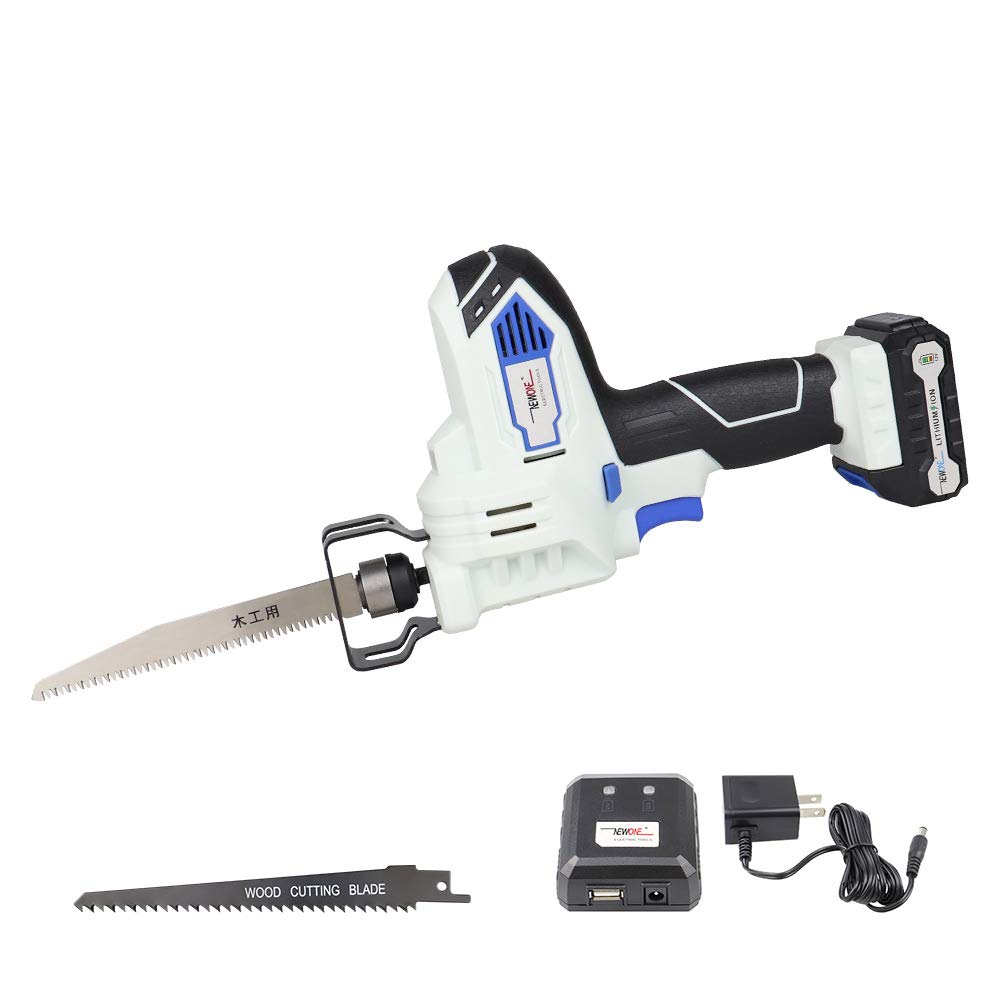 12V Cordless Reciprocating Saw with 2A Battery - Wood & Metal Cutting Tool for DIY Projects
