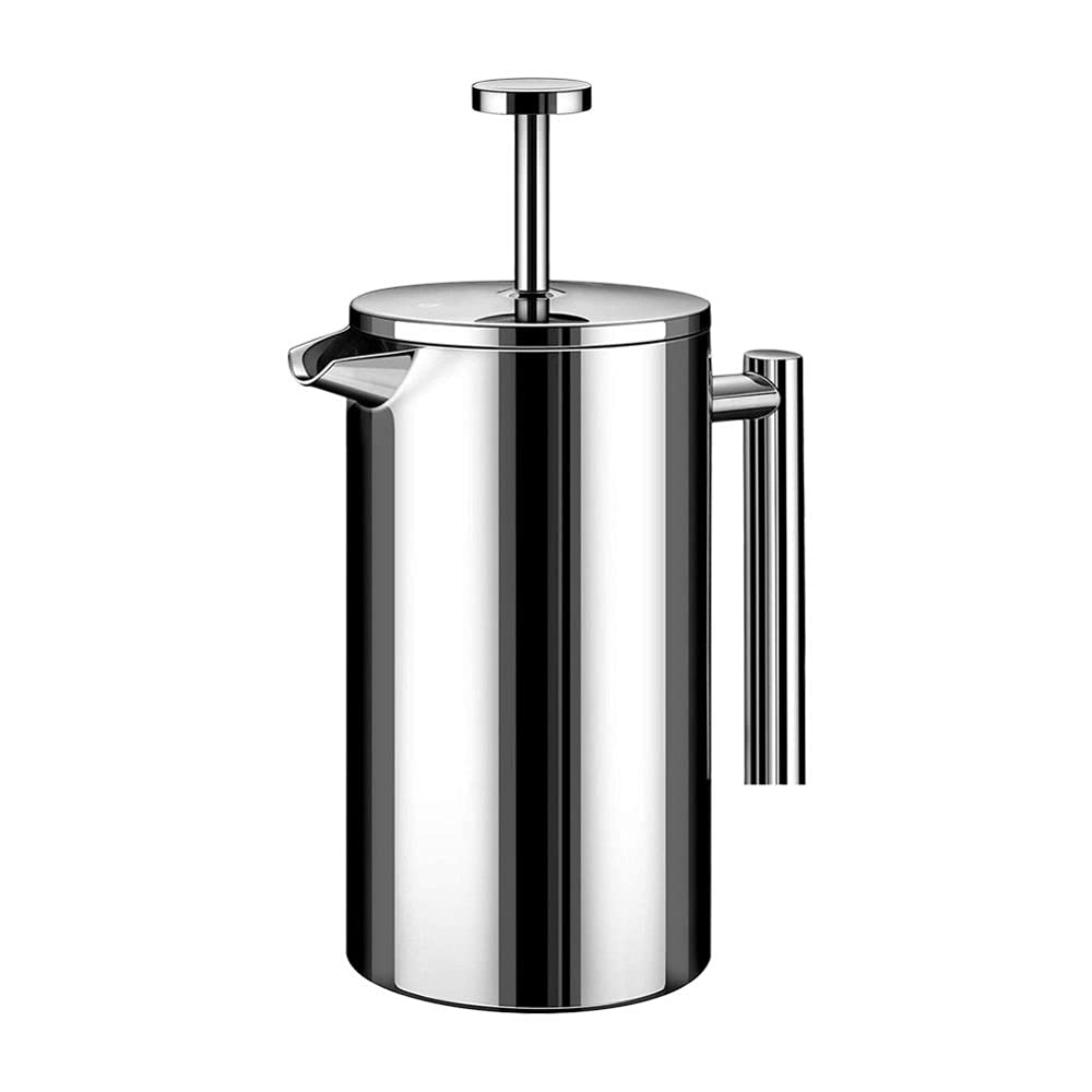 Premium Stainless Steel Coffee Percolator Pot - Double Wall Insulated, Large Capacity Manual Coffee Maker for Camping, Hiking & Outdoor Adventures | TWDYC Press Coffee Maker