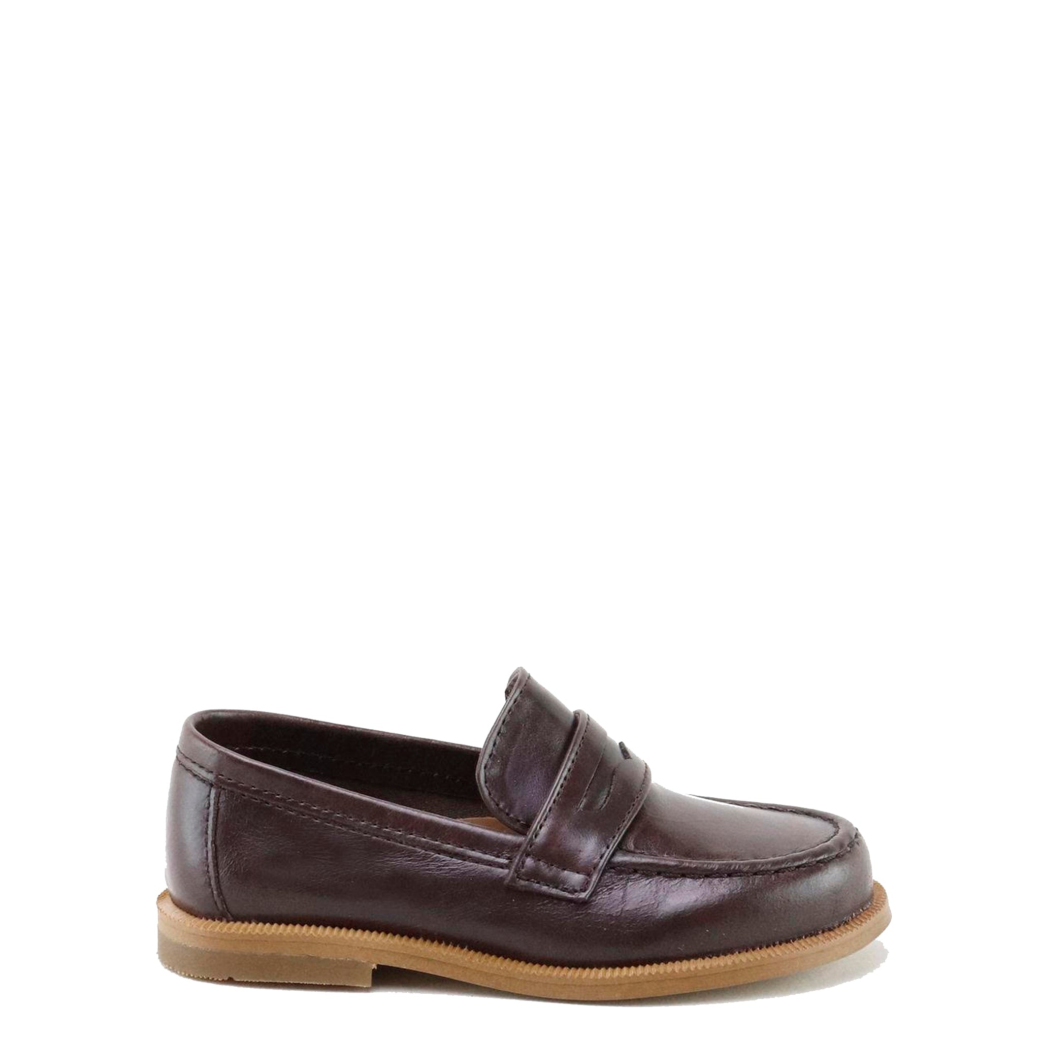 Premium Chocolate Brown Leather Penny Loafers for Men - Classic Slip-On Dress Shoes for Business, Casual & Office Wear