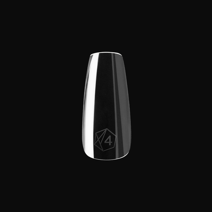 Apres Gel X Tips 2.0 - Sculpted Coffin Medium Nail Extensions (600 Pcs) - Professional Salon Quality Press On Nails for Manicure & Pedicure at Home or Spa