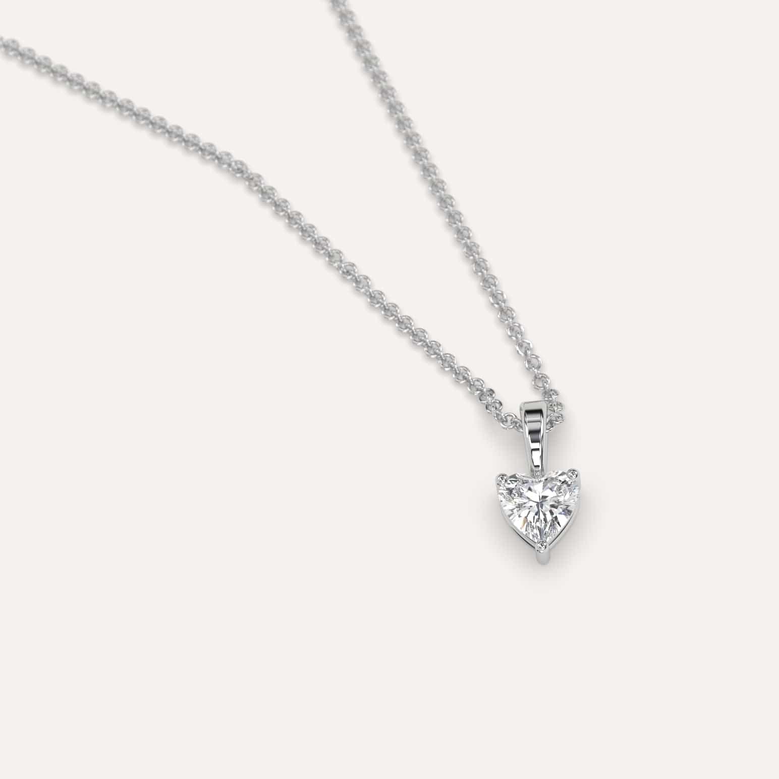1/4 Carat Heart-Shaped Diamond Pendant Necklace for Women - Elegant Valentine's Day Gift, Anniversary Jewelry & Romantic Occasions