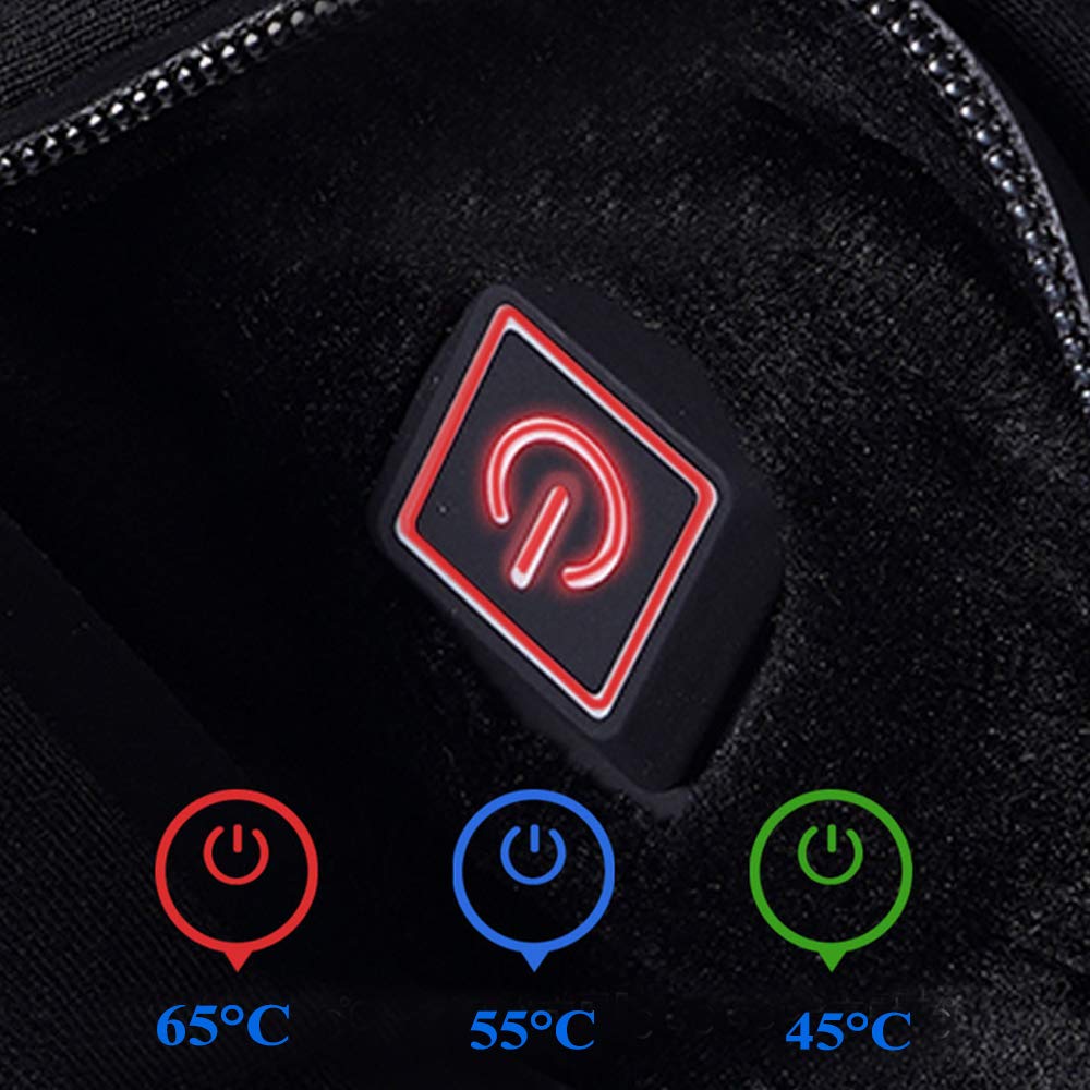 USB Electric Heated Thermal Underwear Set - Insulated Long Sleeve Shirt & Pants with Washable Heating Pads (Battery Not Included) - Perfect for Winter Sports, Camping & Outdoor Activities