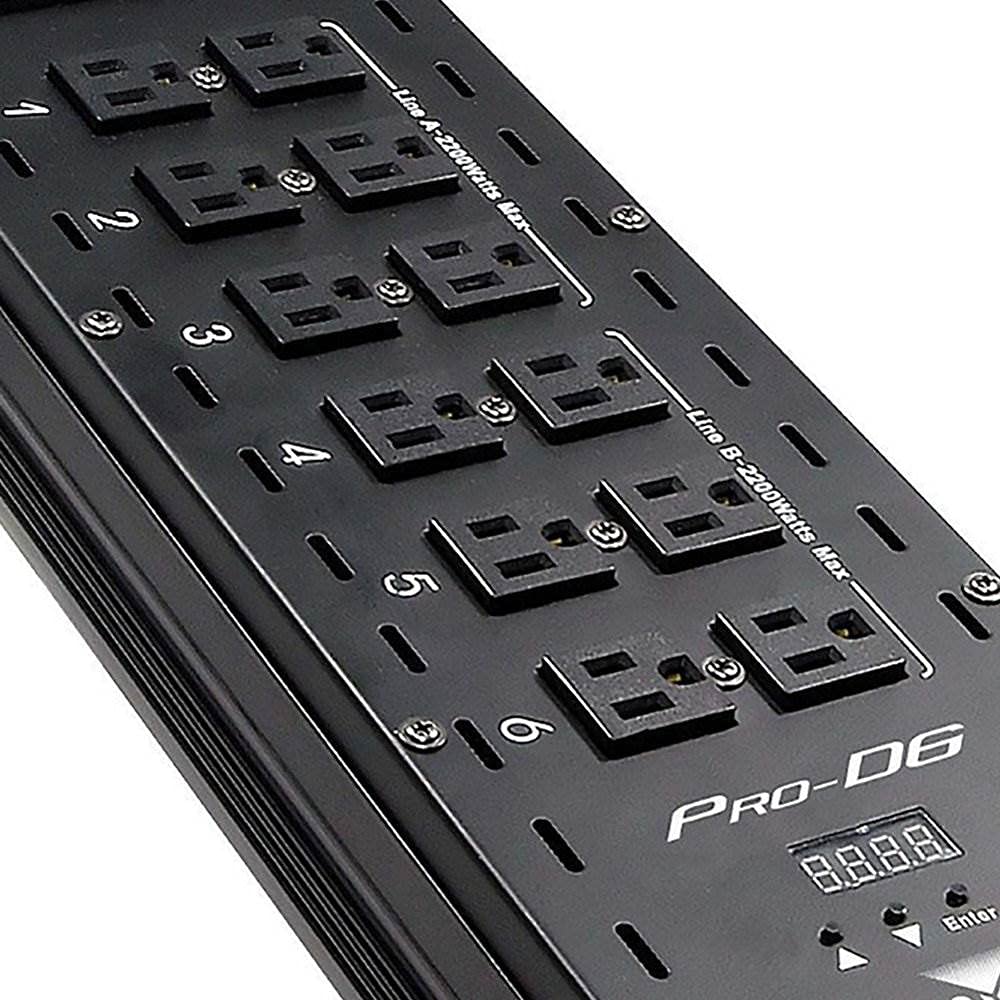 CHAUVET DJ Pro-D6 DMX-512 6-Channel Dimmer/Switch Pack - Professional LED Light Controller for Stage & Studio Lighting (Black) | Perfect for DJ Shows, Concerts, and Theater Productions