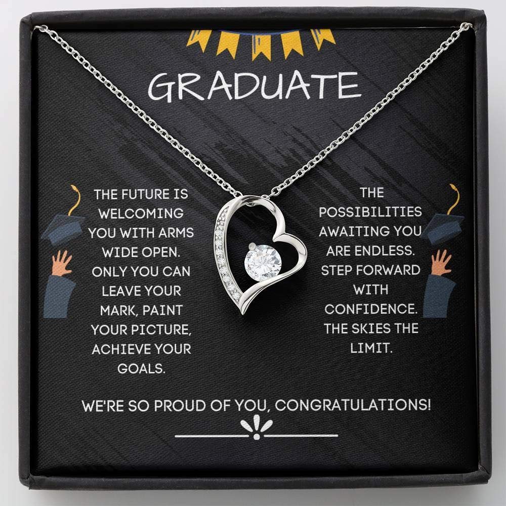 Personalized Graduation Jewelry Gift for 2021 Graduate - Forever Love Necklace with Sky Design | Thoughtful Graduation Present for High School & College Seniors | Perfect for Commencement Ceremonies, Graduation Parties & Memory Keepsakes