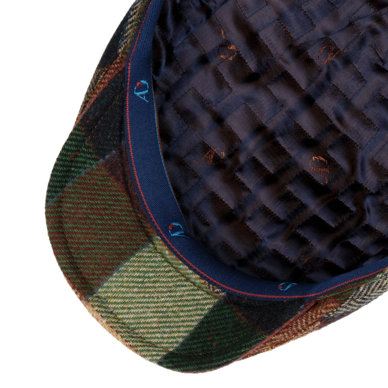 Alfonso D'Este Salveno Wool Check Flat Cap - Classic Men's Winter Hat for Outdoor Activities & Casual Style