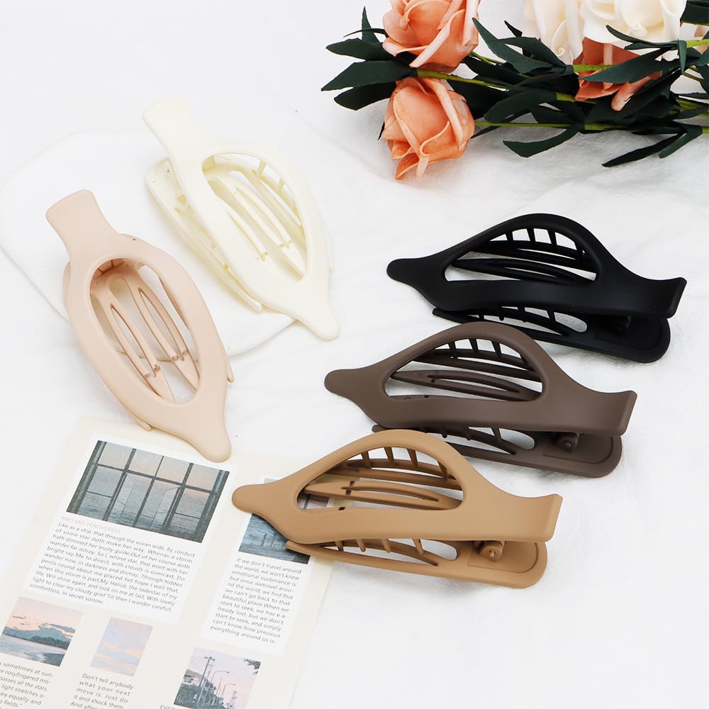 5Pcs Large Alligator Barrettes & French Claw Clips for Women - Hair Clips for Thick or Thin Hair - Perfect for Styling, Updos, and Everyday Use