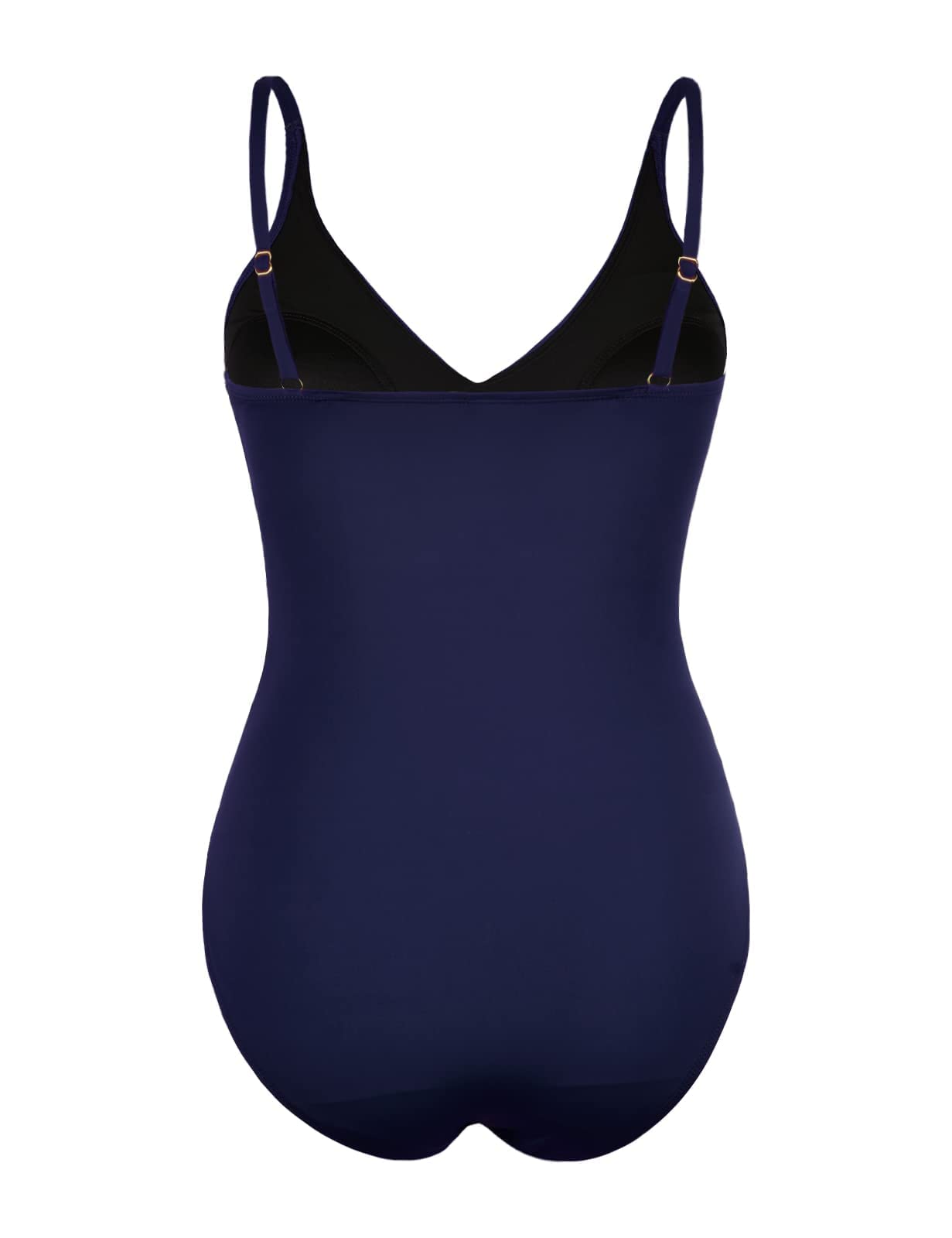 Mycoco Women's Tummy Control One Piece Swimsuit - V Neck Ruched Design Slimming Bathing Suit for Women | Perfect for Beach Vacation, Pool Party & Summer Swimwear