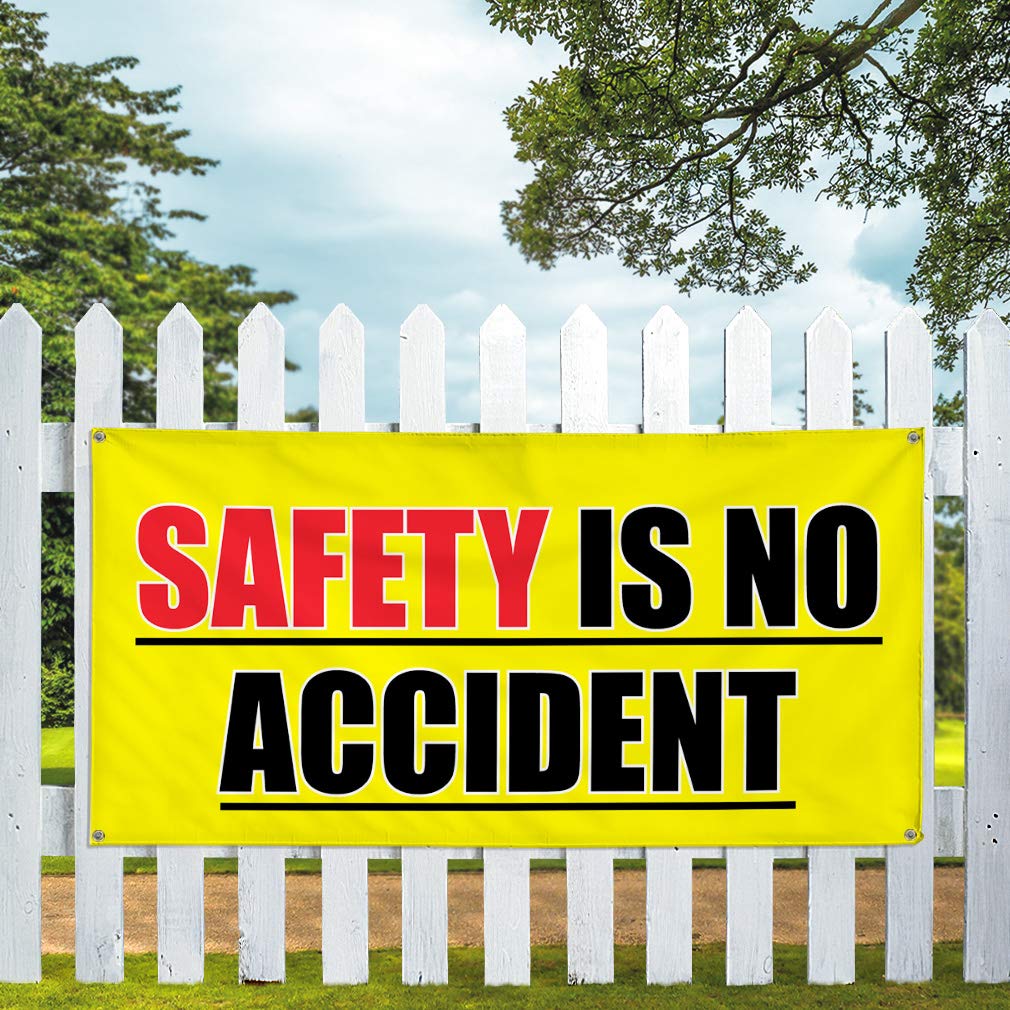Vinyl Banner - 48x96 Inches, 8 Grommets - Weatherproof, Durable Outdoor Advertising Sign for Safety, Industrial & Yard Use - Multiple Sizes Available - Perfect for Business Promotion, Events & Construction Sites