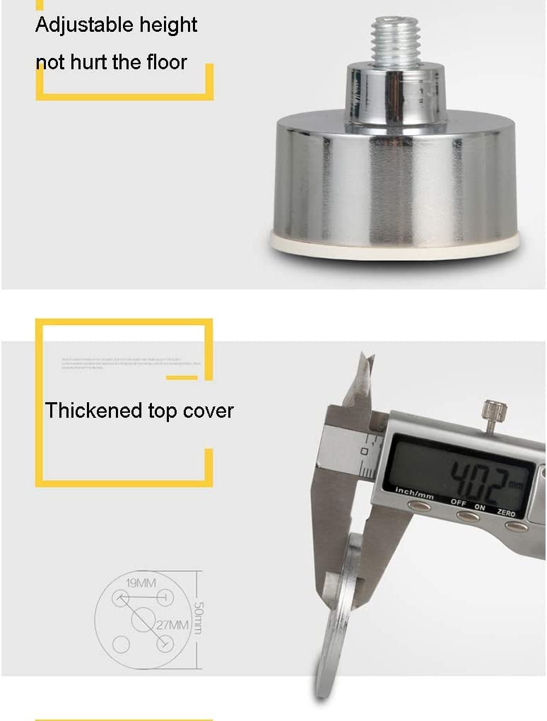 Adjustable Metal Table Legs - 4pcs Aluminum Alloy Round Furniture Feet for Sofa, Couch, Desk, Bed & Cabinets - 8cm Height Replacement Risers - Perfect for Home Office & Living Room Furniture Upgrade