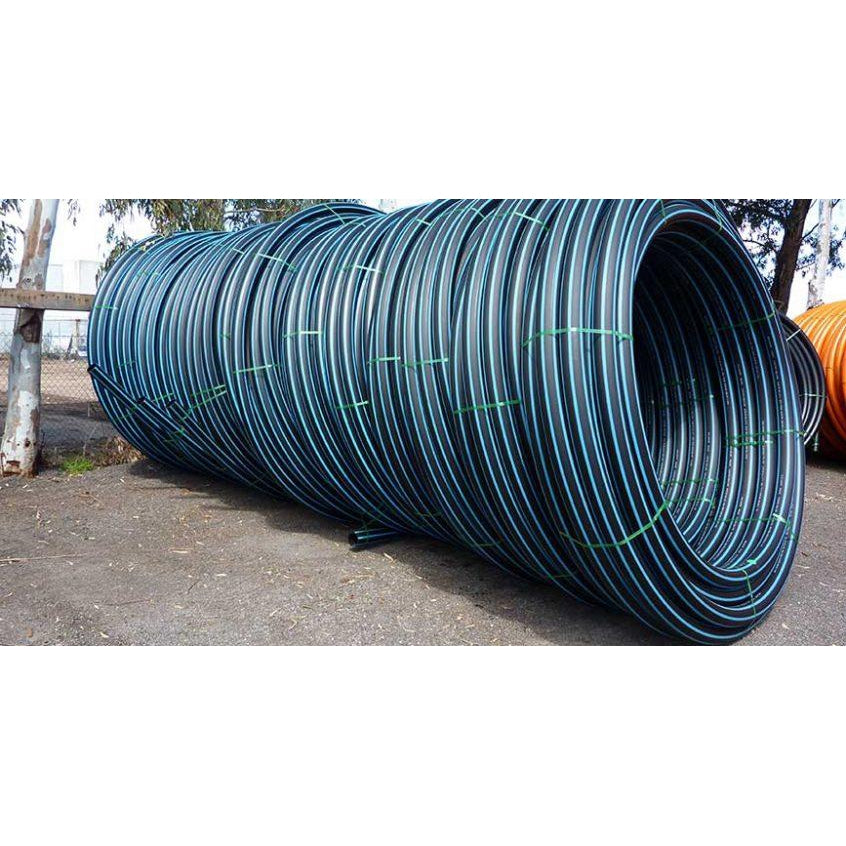 110mm x 100m Blue Polyethylene Pipe Coil PN12.5 - Durable Metric Water Pipe for Irrigation, Plumbing & Outdoor Use - Pickup Available in Perth Only