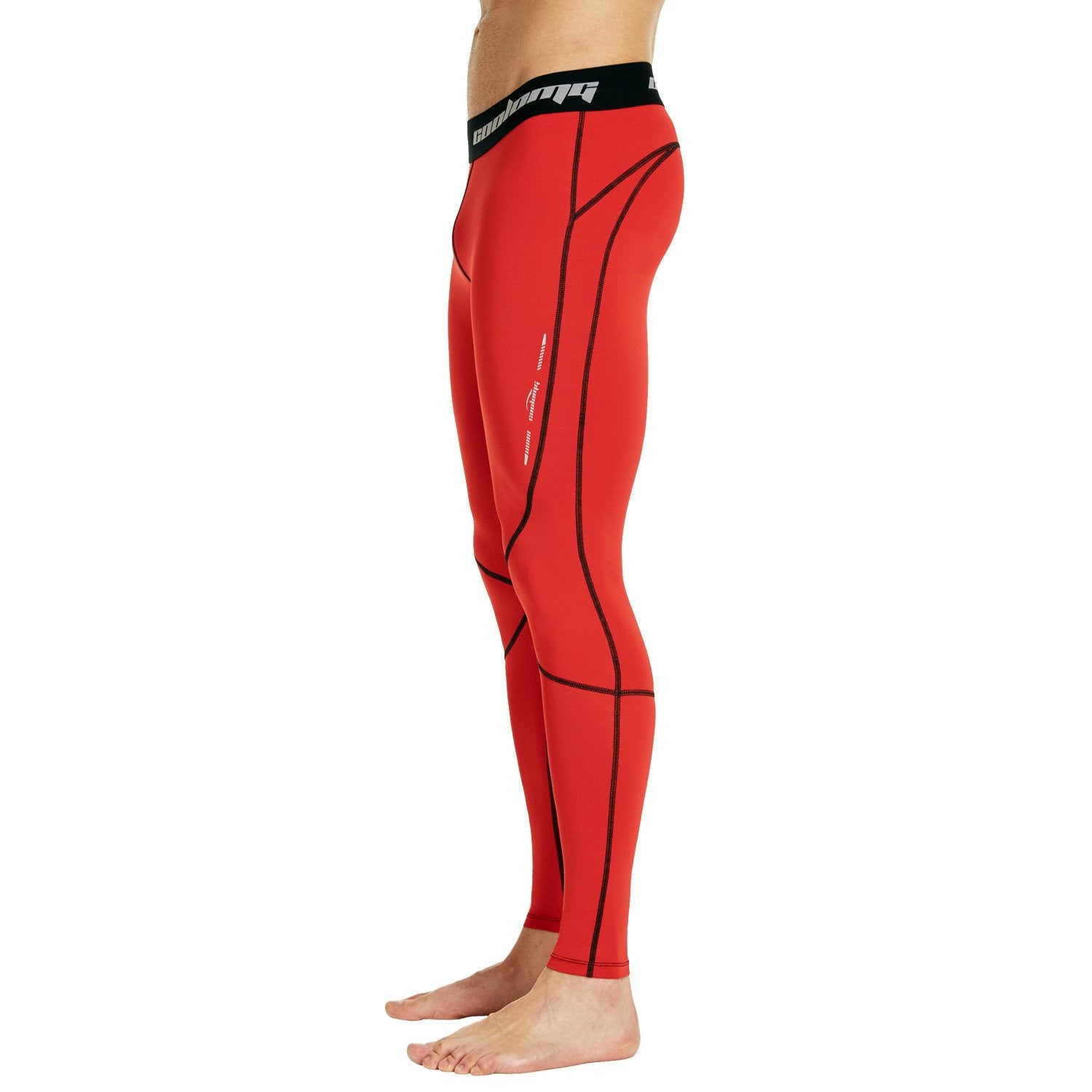 Best Dark Red Compression Tights for Women & Men - High Performance Workout Leggings for Running, Yoga, Gym & Sports Recovery